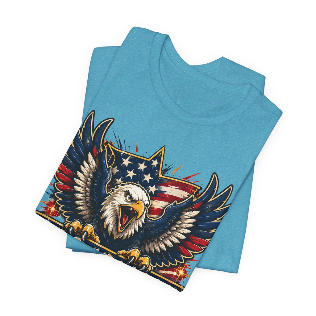 Let Freedom Ring Bald Eagle T-Shirt | 4th of July Patriotic American Flag Graphic Tee