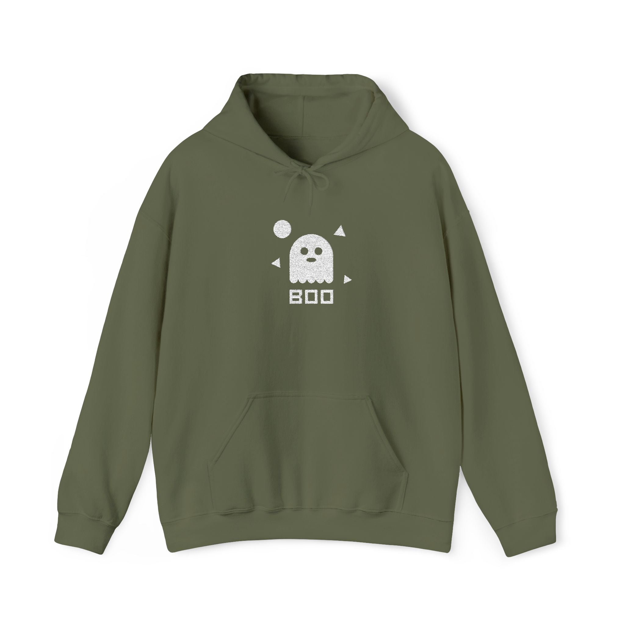 Pixel Ghost Hoodie | Cute Retro 8-Bit Boo Ghost Sweatshirt, Unisex Gamer Halloween Gift Pullover
