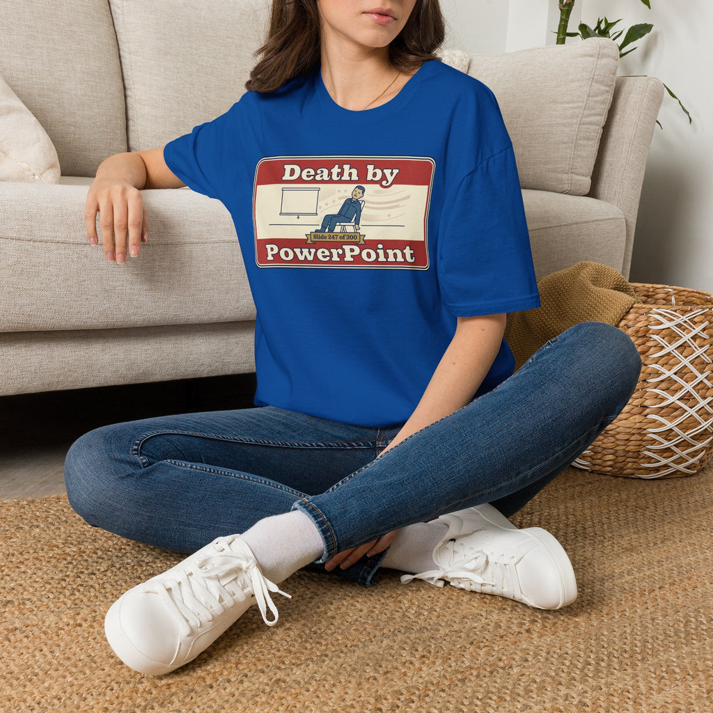 Death by PowerPoint T-Shirt | Funny Presentation Humor Tee