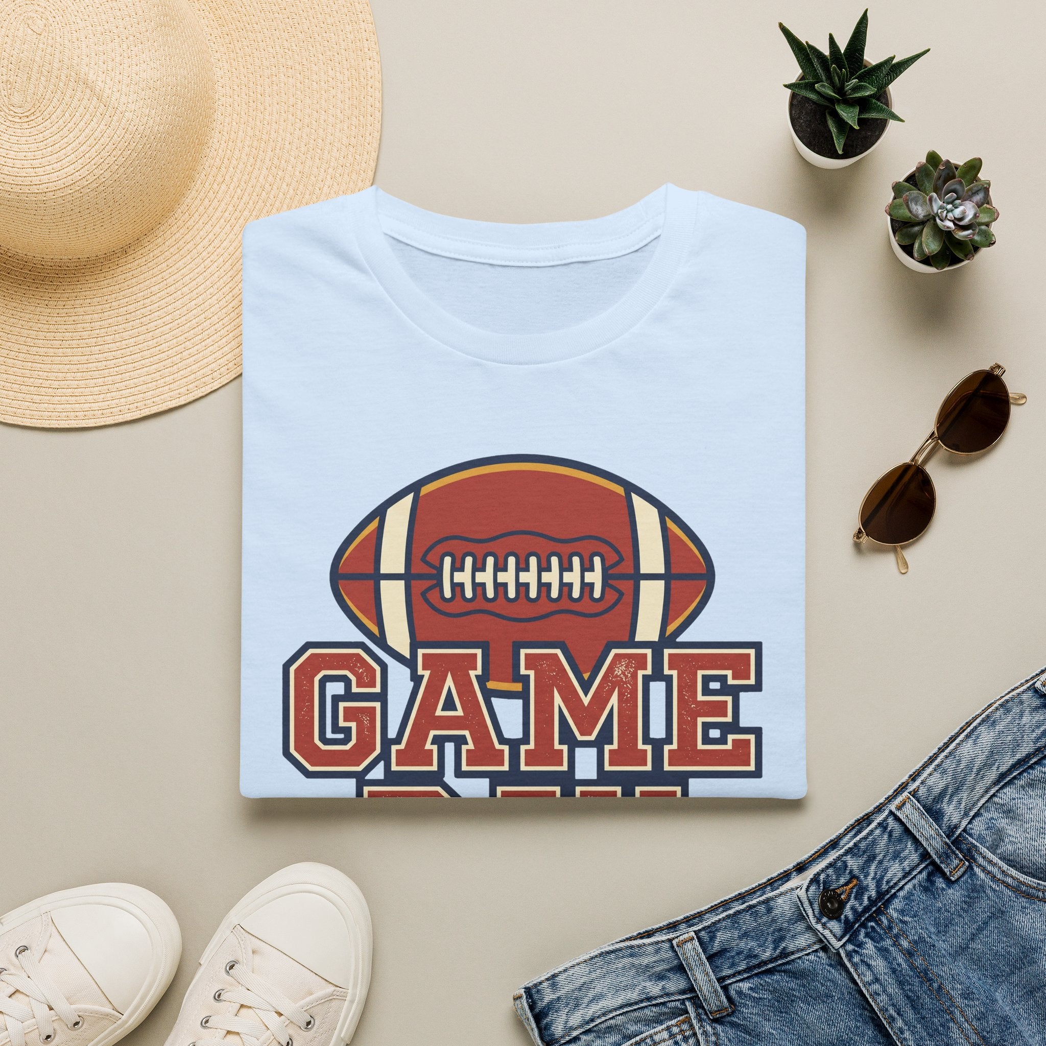 Game Day Football T-Shirt | Vintage Retro Football Fan Tee