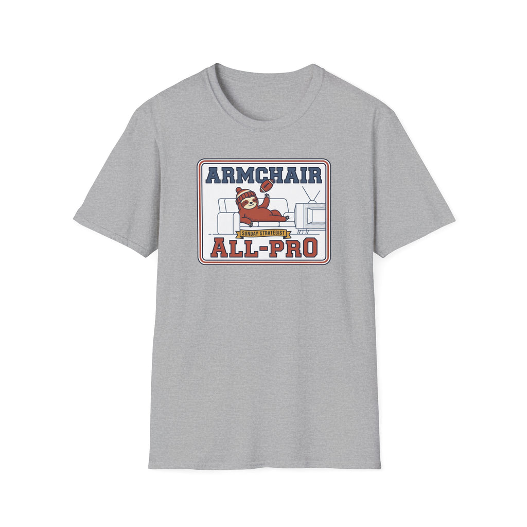 Funny Sloth Football T-Shirt | Lazy Game Day Couch Fan Tee