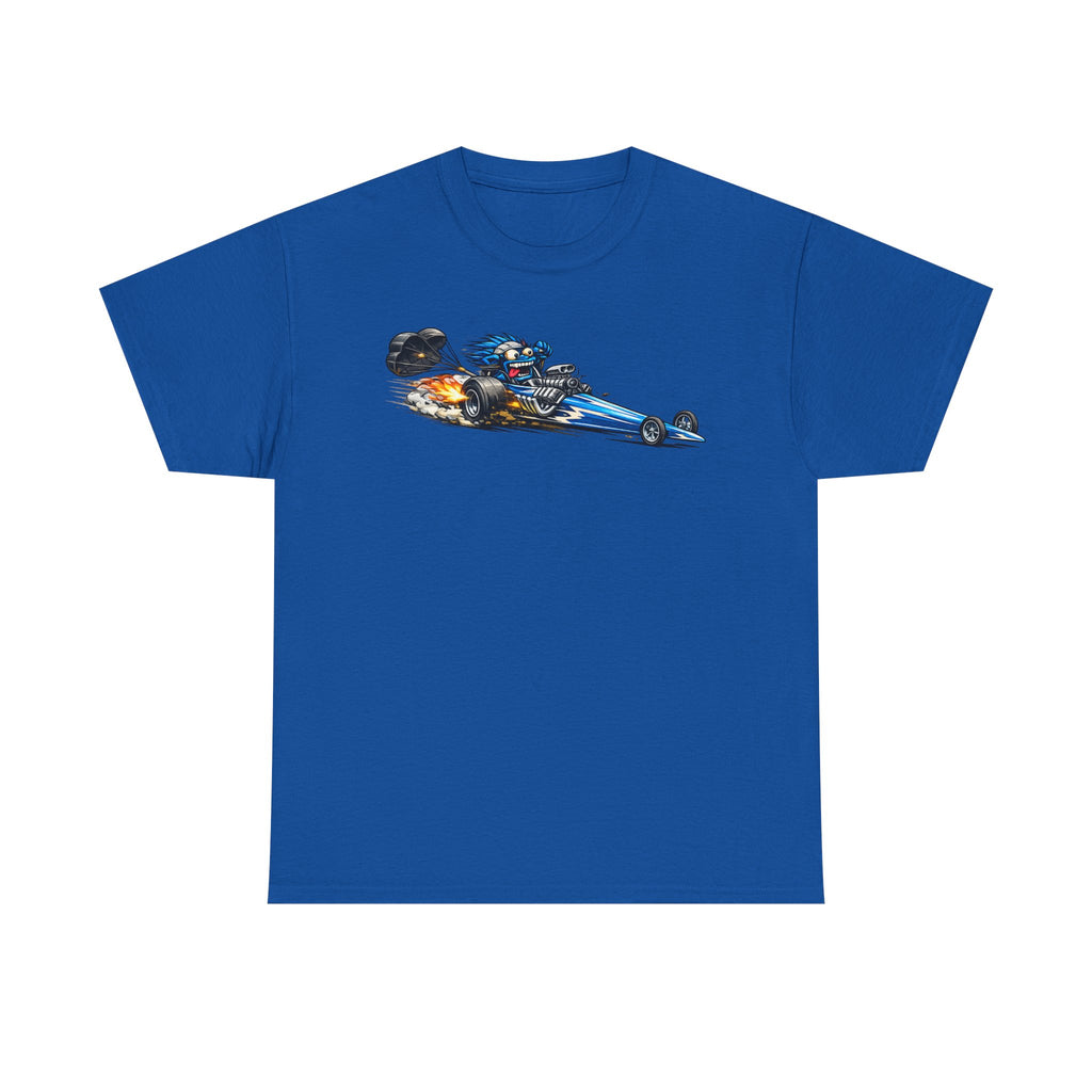 Flaming Dragster Graphic Tee | Retro Hot Rod Racing Car T-Shirt, Unisex Kustom Art Gift