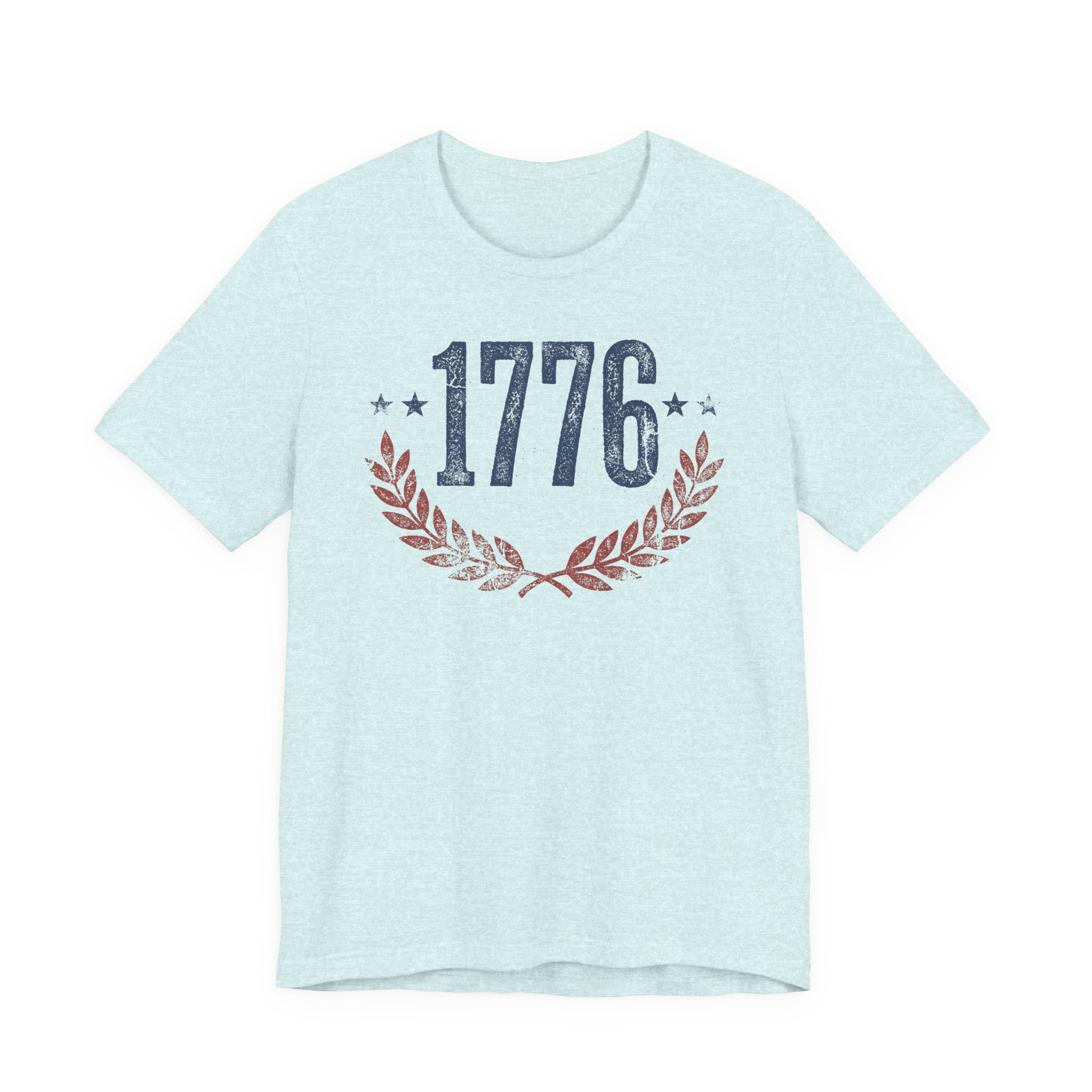 1776 Laurel Wreath T-Shirt | Patriotic American Revolution History Independence Day Graphic Tee