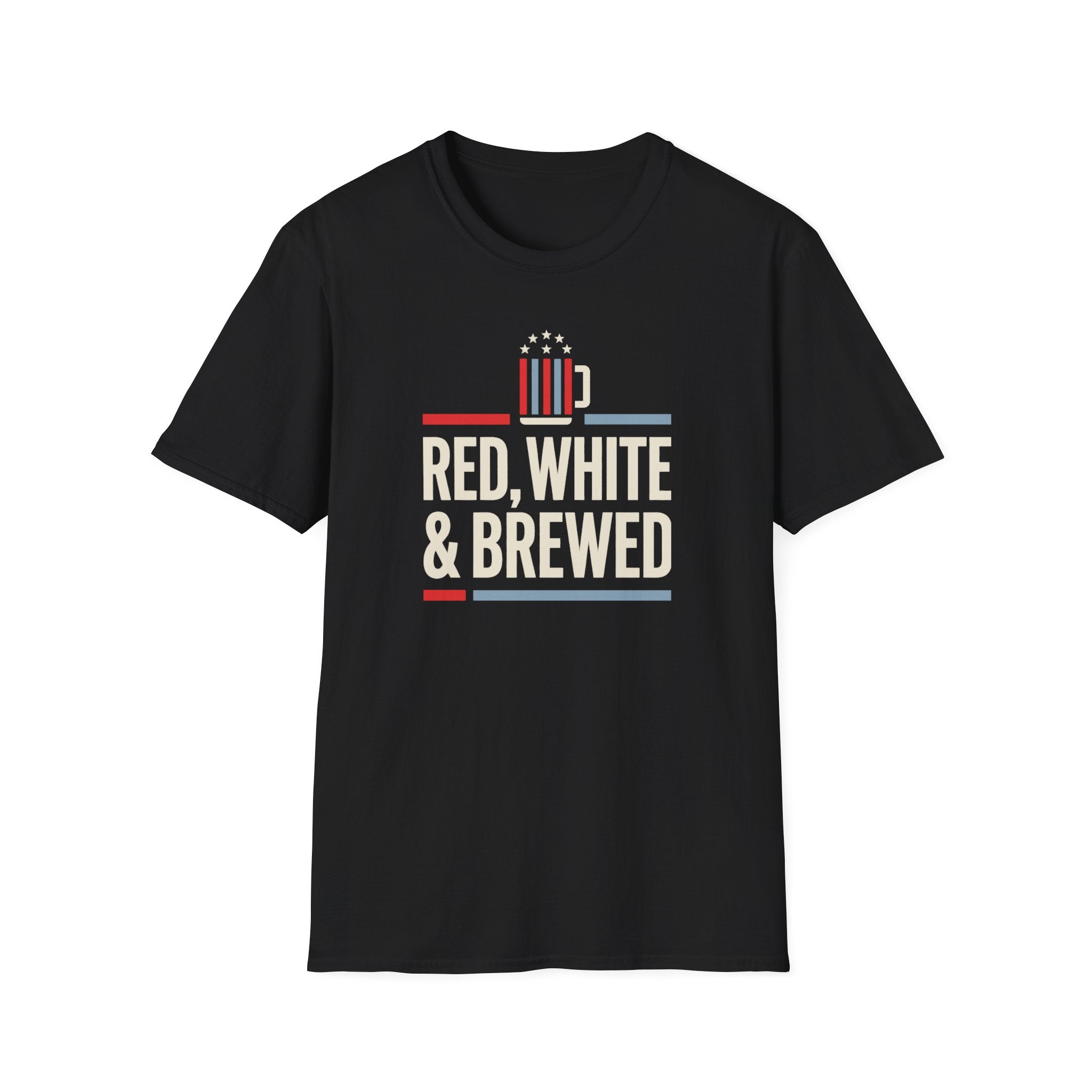 Red White & Brewed T-Shirt | Patriotic Beer Tee, 4th of July Shirt, Beer Lover Gift, USA Independence Day Graphic Tee