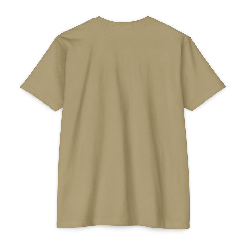 Air superiority jet fighter T-shirt in light olive with blank back