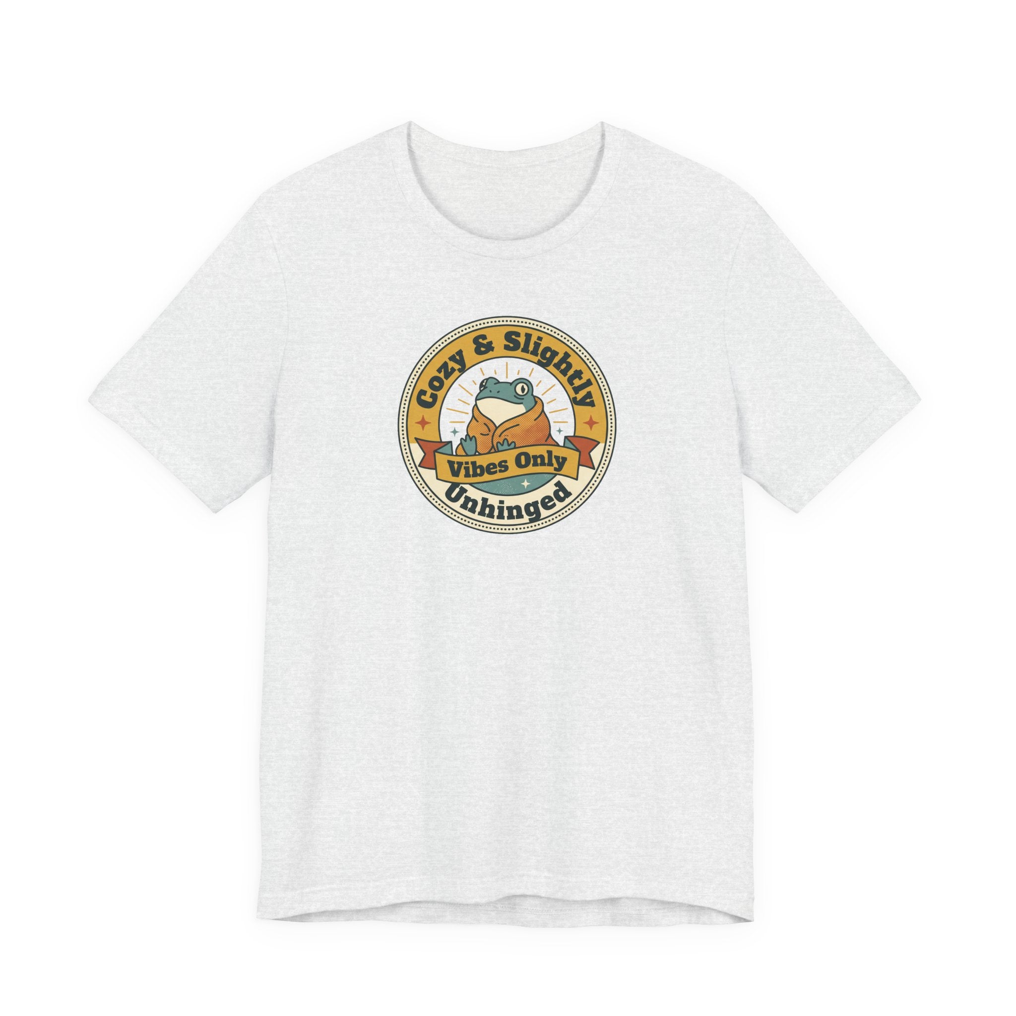 Cozy & Slightly Unhinged Vibes Only T-Shirt | Retro Sloth Graphic Tee