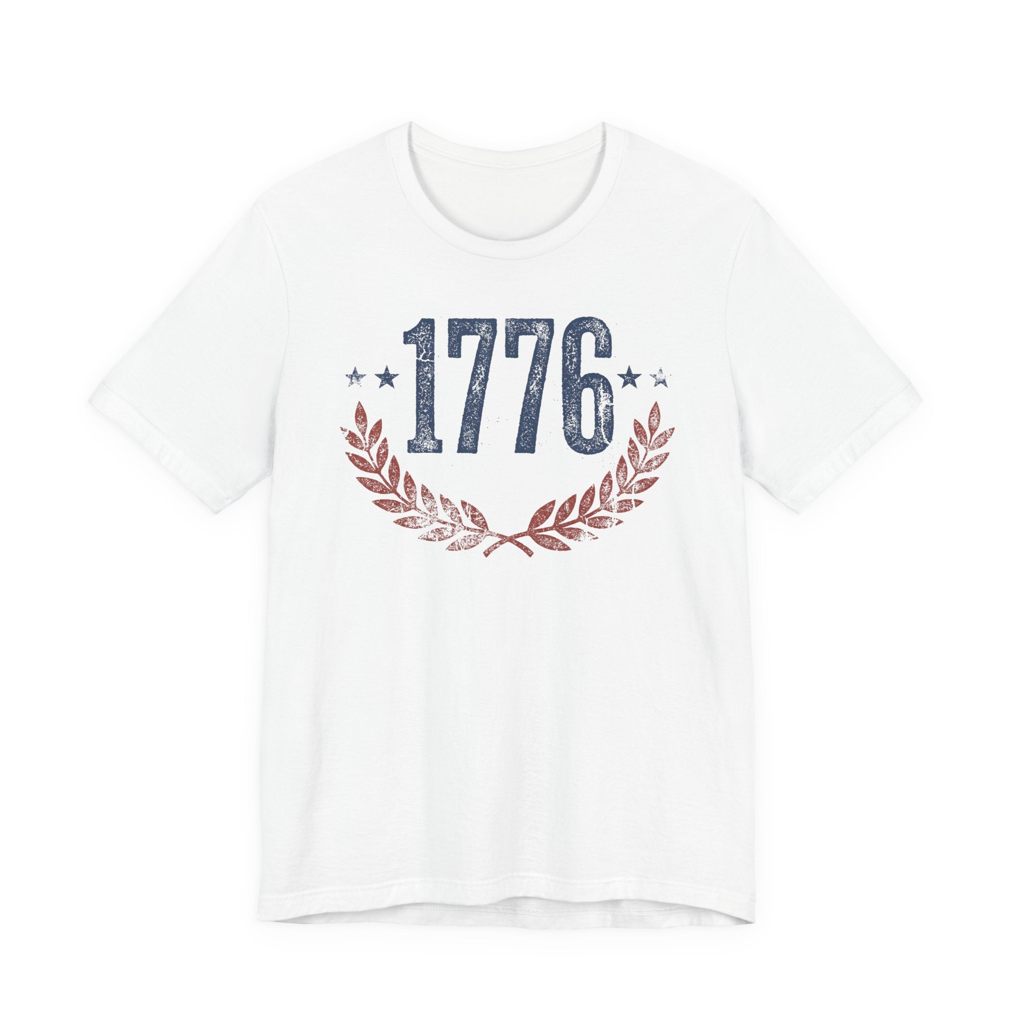 1776 Laurel Wreath T-Shirt | Patriotic American Revolution History Independence Day Graphic Tee