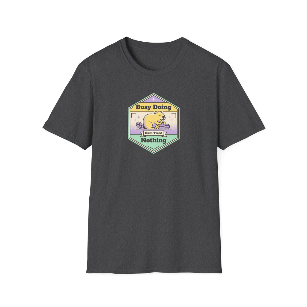 Funny Sloth T-Shirt | Busy Doing Nothing Cute Pastel Sloth Graphic Tee | Lazy Day Animal Shirt Gift