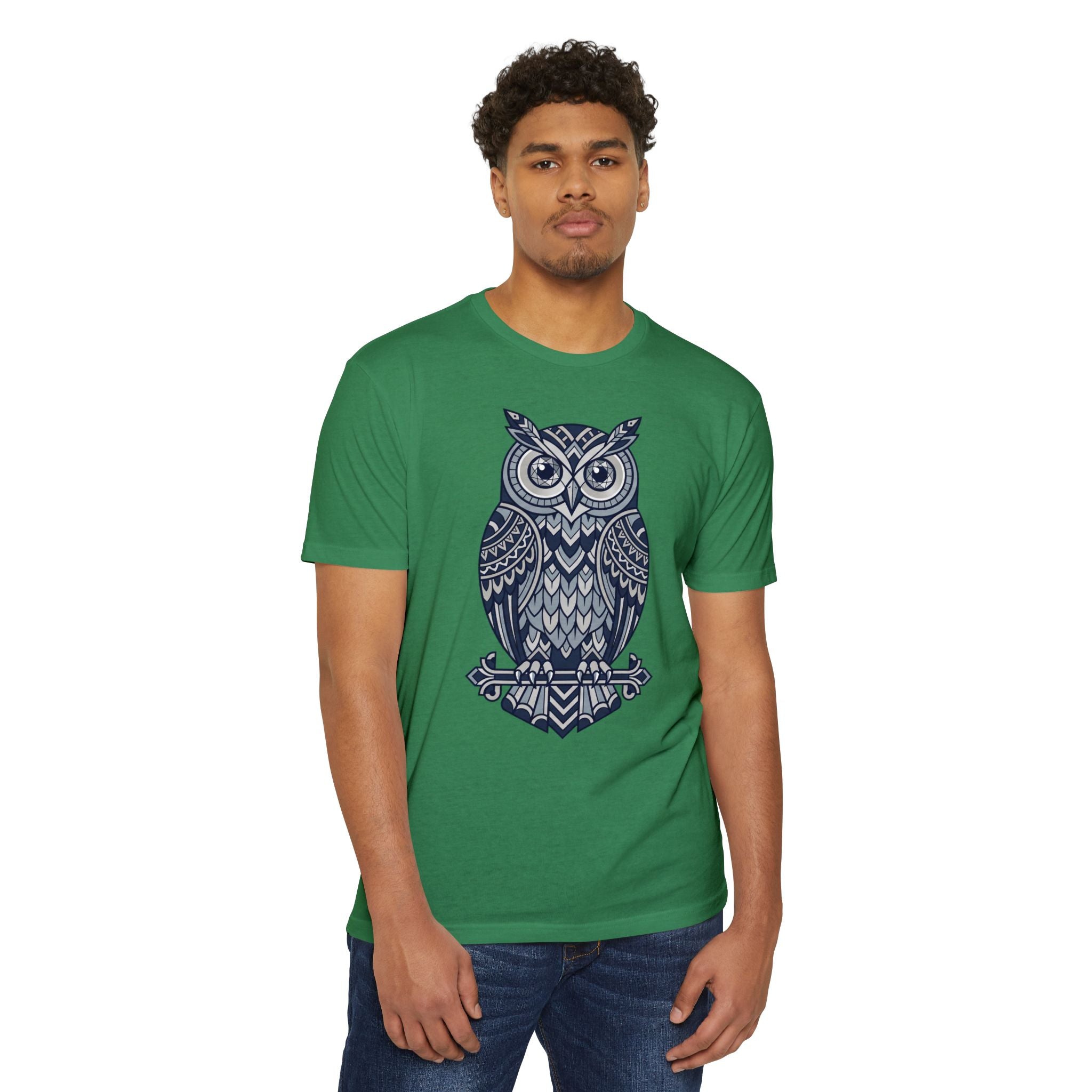 Owl T-Shirt Tribal Boho Woodland Illustration Graphic Tee Owl Lover Gift Nature Art Unisex