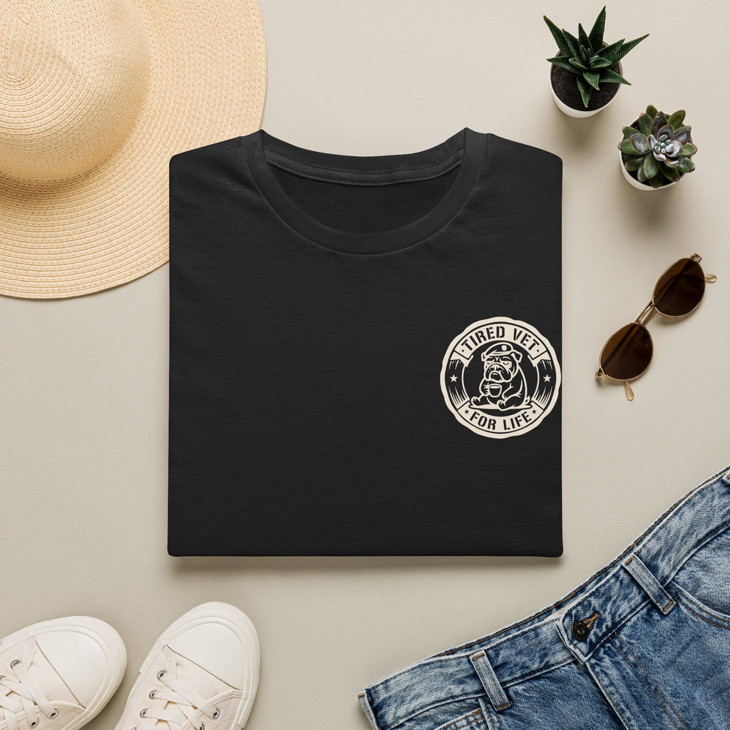 Funny Military Paperwork T-Shirt Drowning in Paperwork Graphic Tee with Veteran Chest Badge Unisex