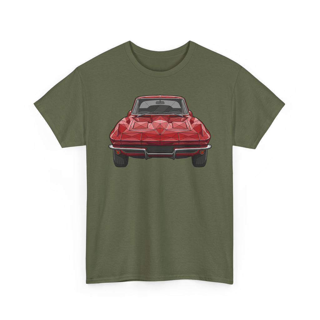 Retro Split Window Sports Coupe T-Shirt | Front and Rear View