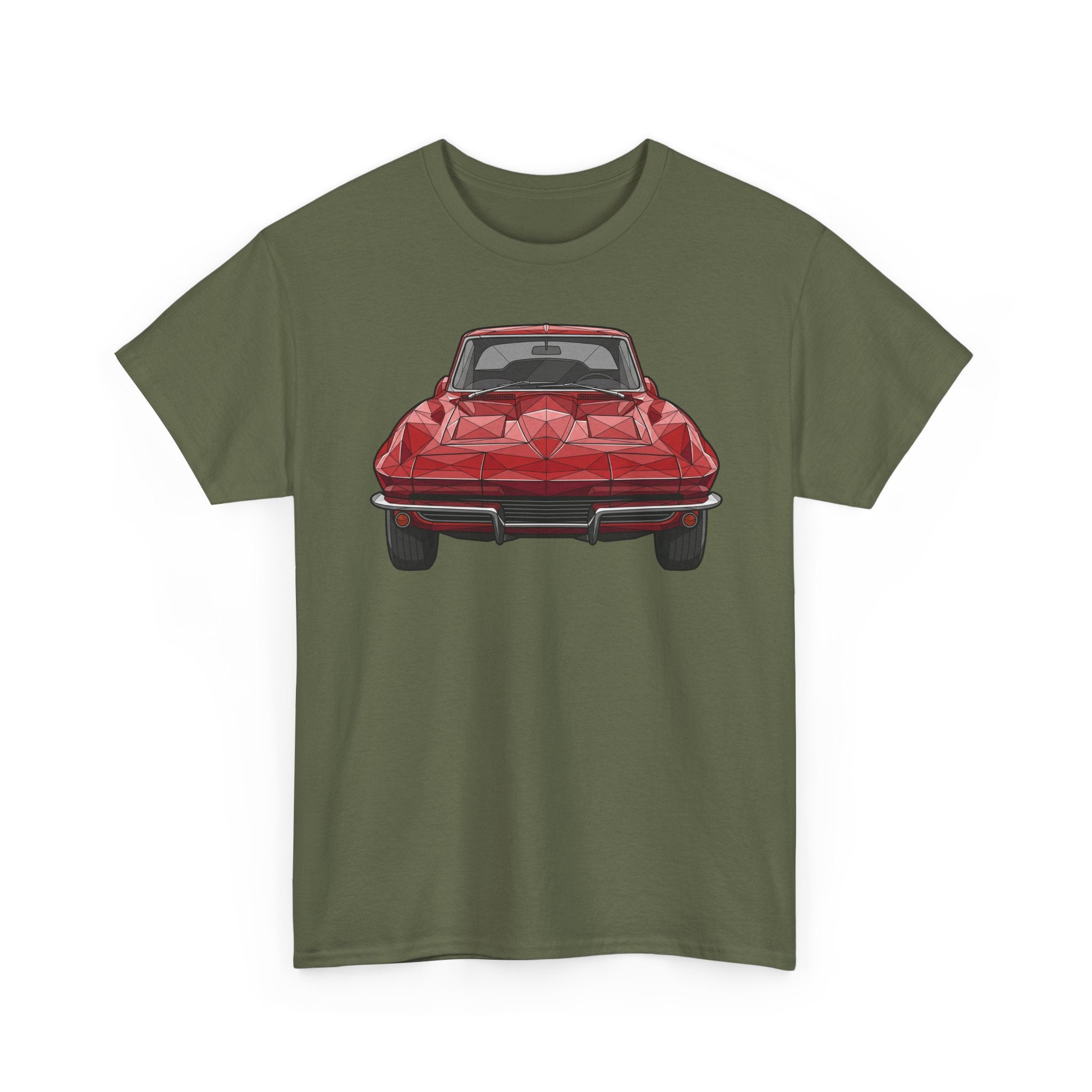 Retro Split Window Sports Coupe T-Shirt | Front and Rear View