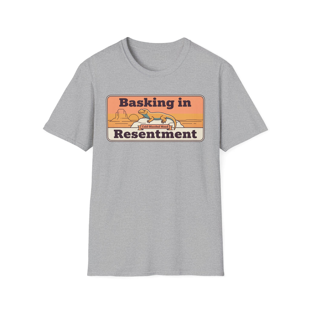 Basking in Resentment Lizard T-Shirt | Retro Desert Graphic