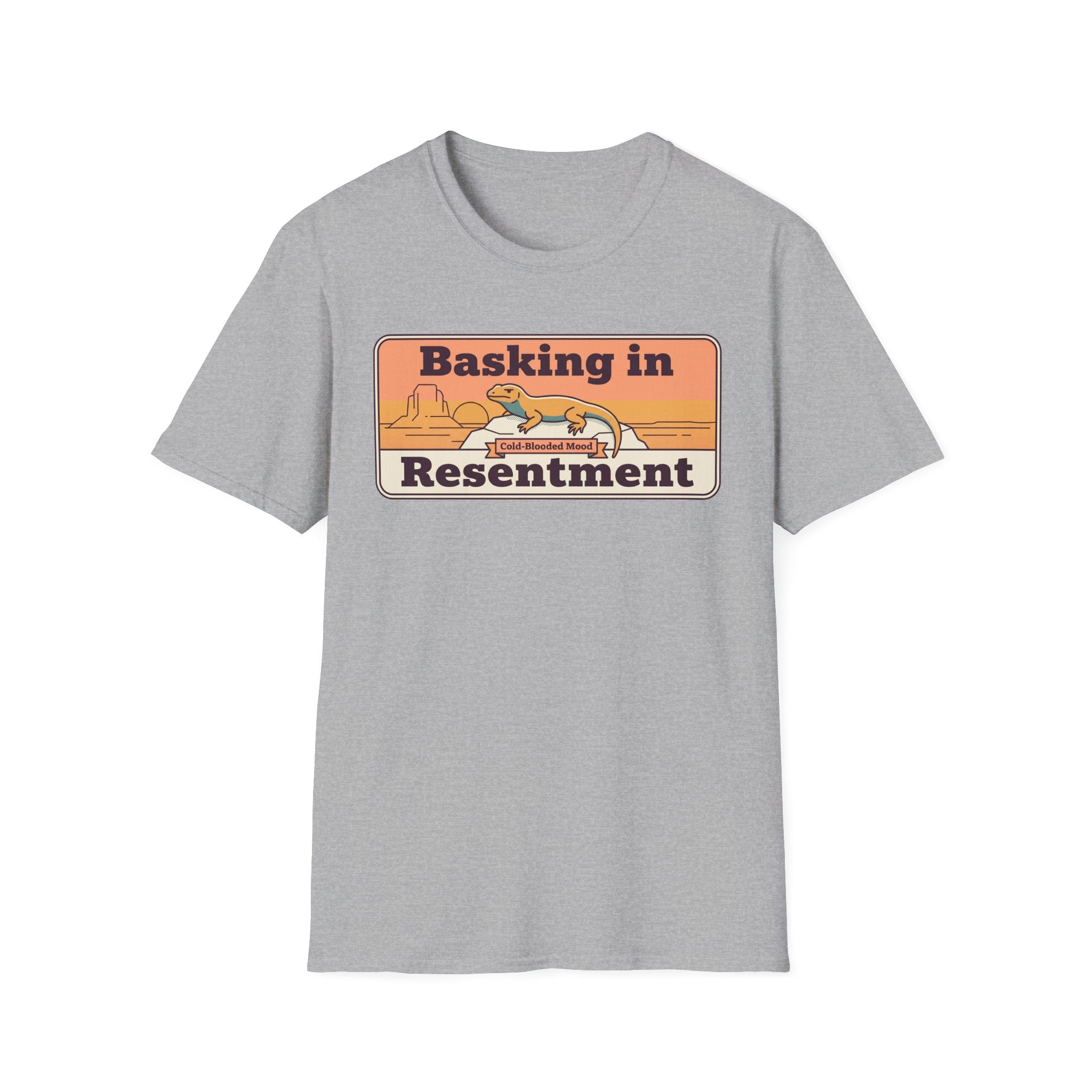 Basking in Resentment Lizard T-Shirt | Retro Desert Graphic