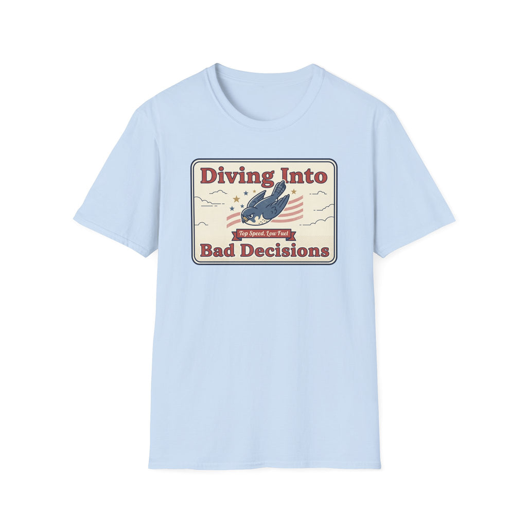 Diving Into Bad Decisions T-Shirt | Retro Shark Graphic