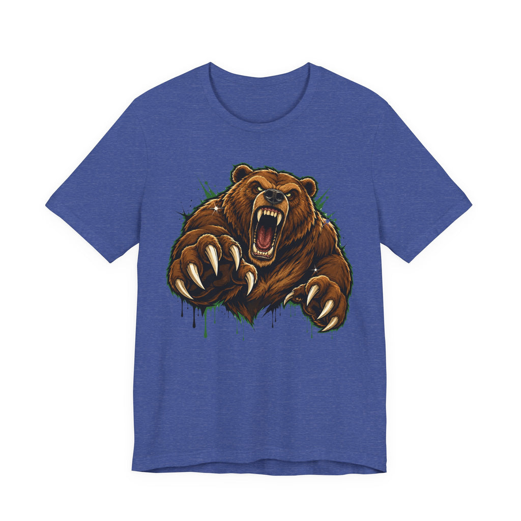 Roaring Grizzly Bear Tee | Fierce Claw Illustration, Wild Animal Graphic Shirt, Unisex Gift