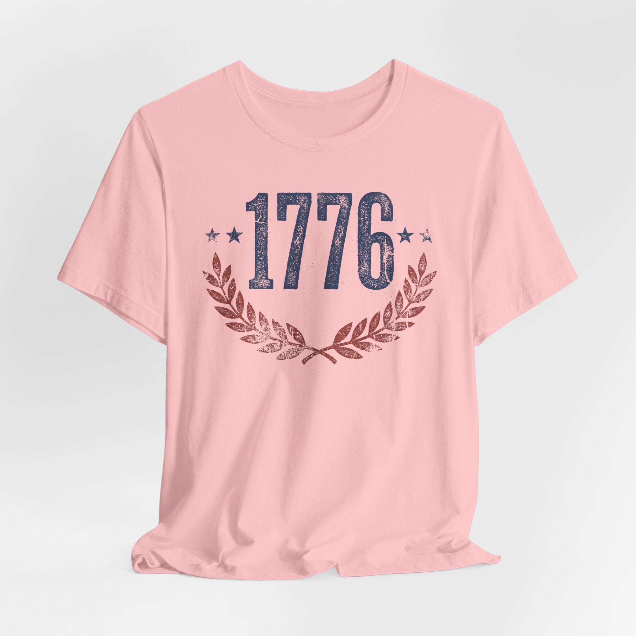 1776 Laurel Wreath T-Shirt | Patriotic American Revolution History Independence Day Graphic Tee
