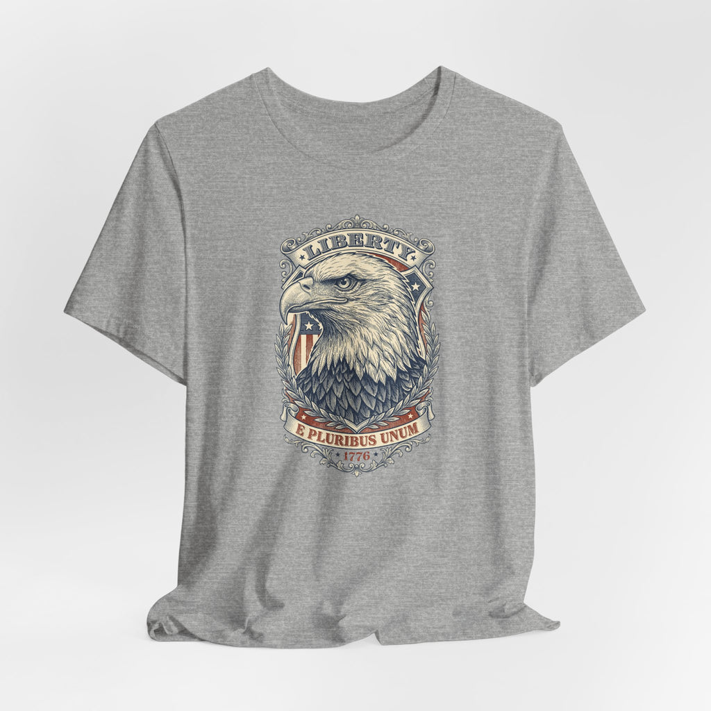 Liberty Bald Eagle tee | Eagle Head Graphic Shirt, E Pluribus Unum design