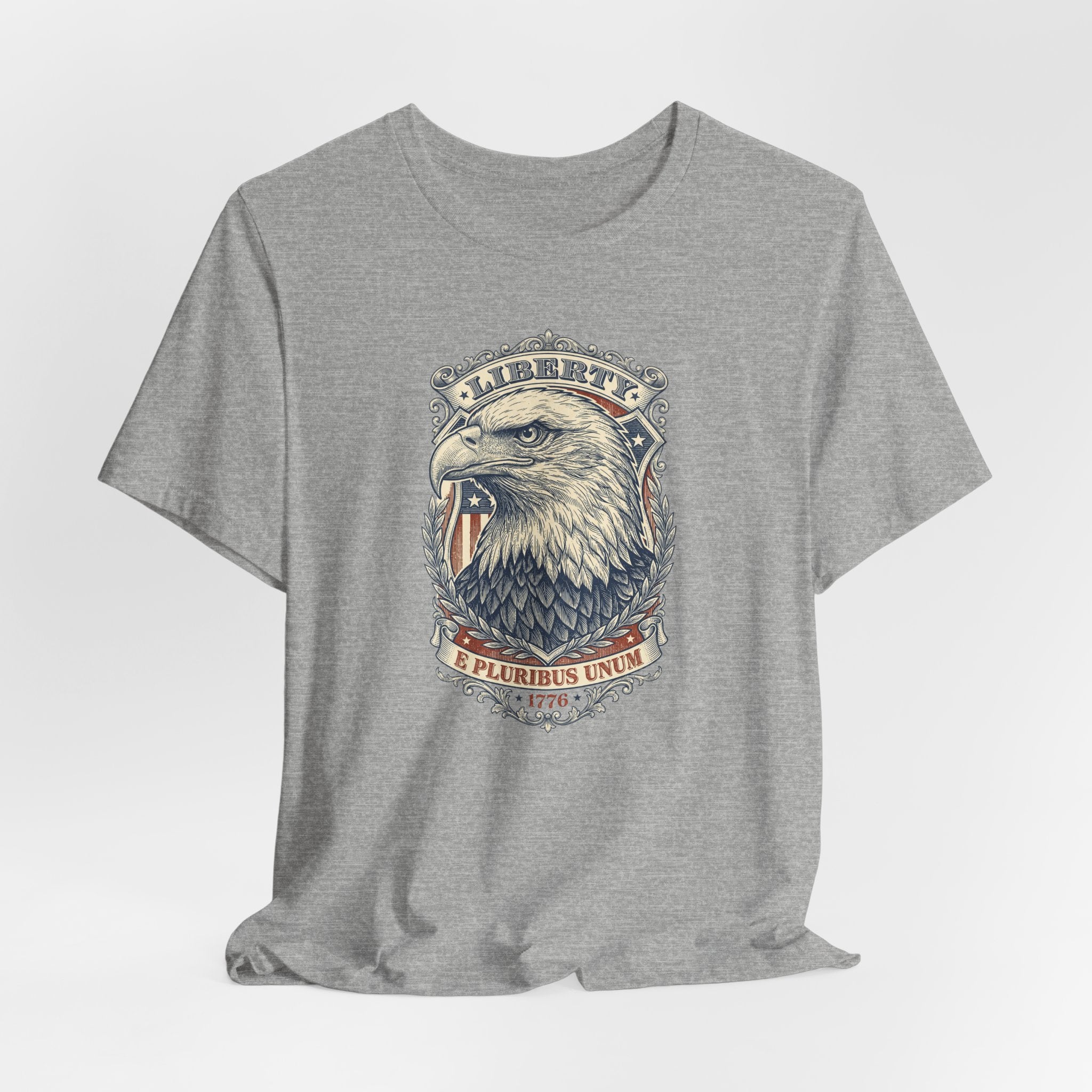 Liberty Bald Eagle tee | Eagle Head Graphic Shirt, E Pluribus Unum design