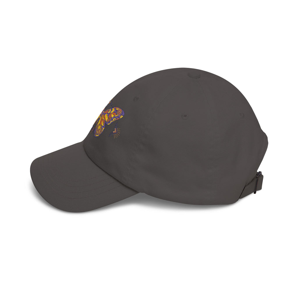 Butterfly Embroidered Dad Cap — Colorful Mosaic Moth Baseball Hat