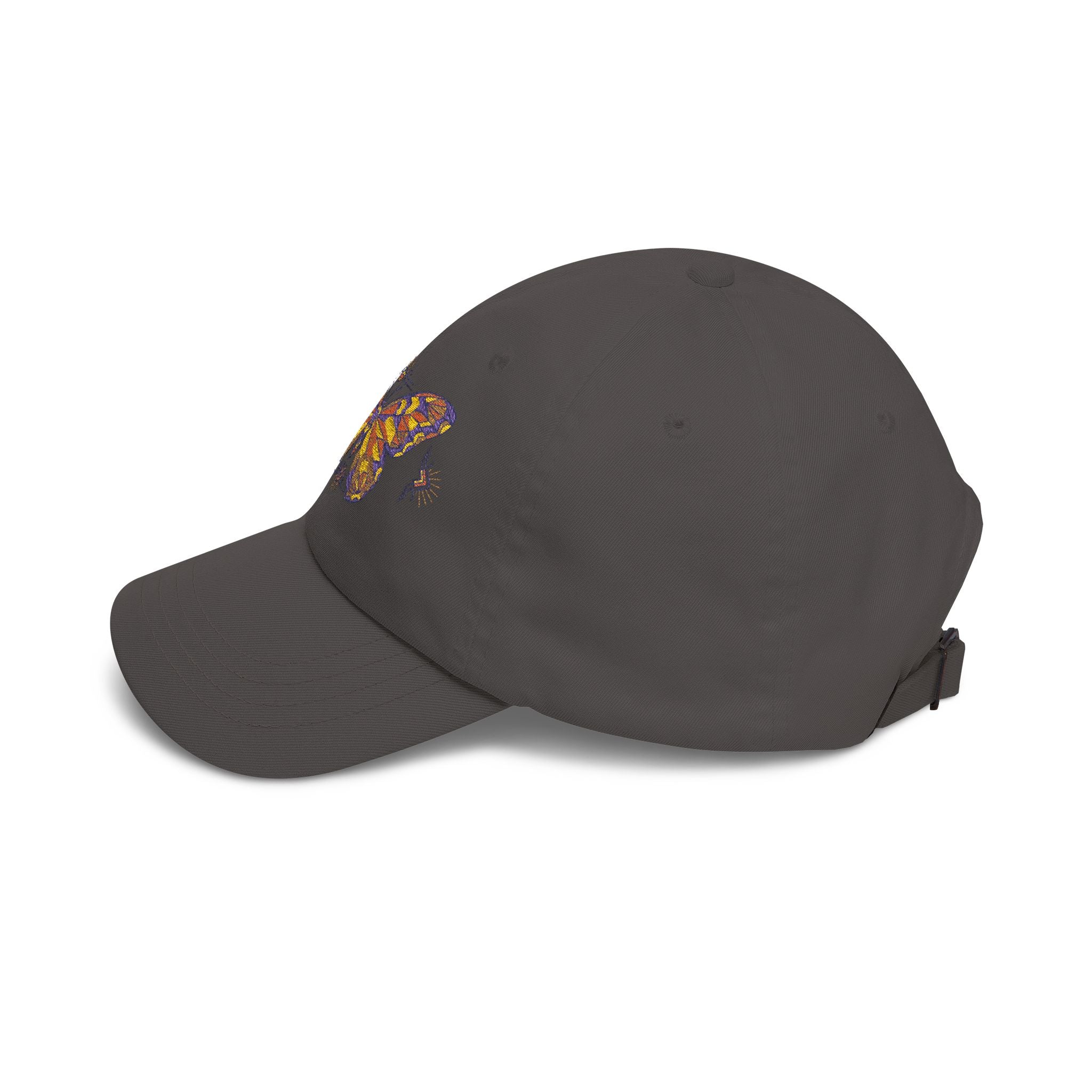 Butterfly Embroidered Dad Cap — Colorful Mosaic Moth Baseball Hat