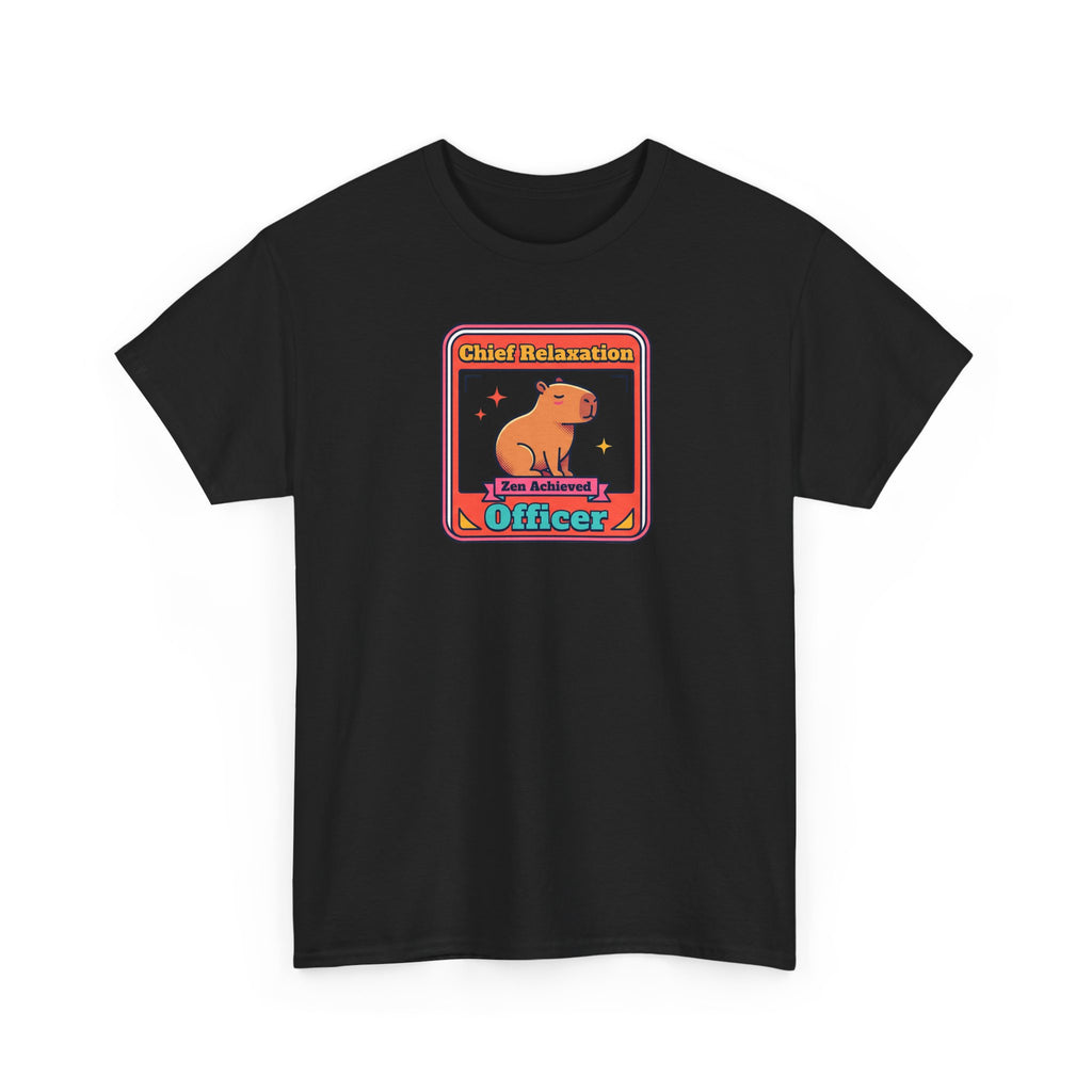 Chief Relaxation Officer T-Shirt | Funny Capybara Zen Graphic Tee