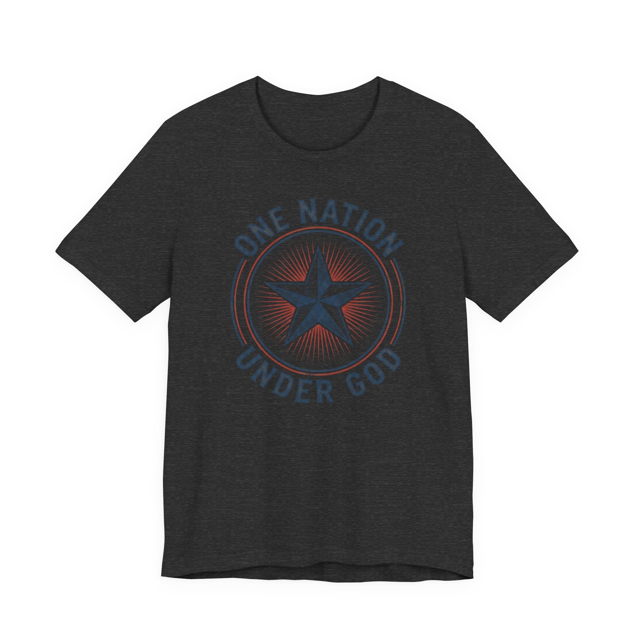 One Nation Under God T-Shirt | Patriotic Christian Faith Americana Star Graphic Tee