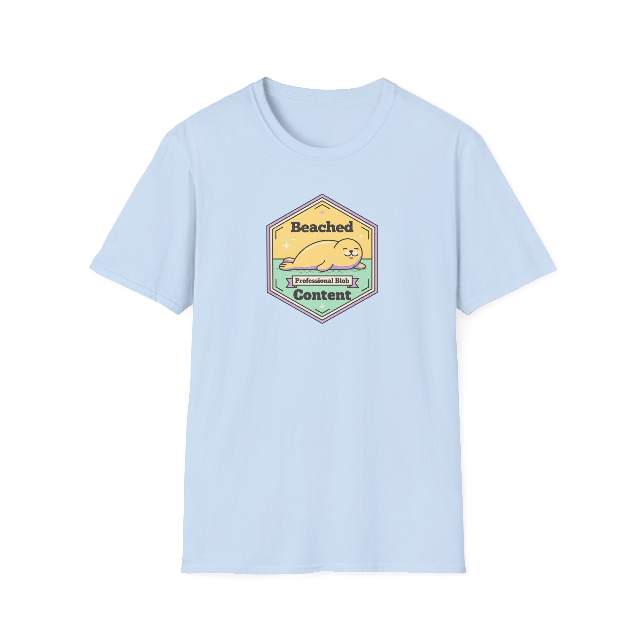 Beached Content seal badge T-Shirt | Cute beach seal design