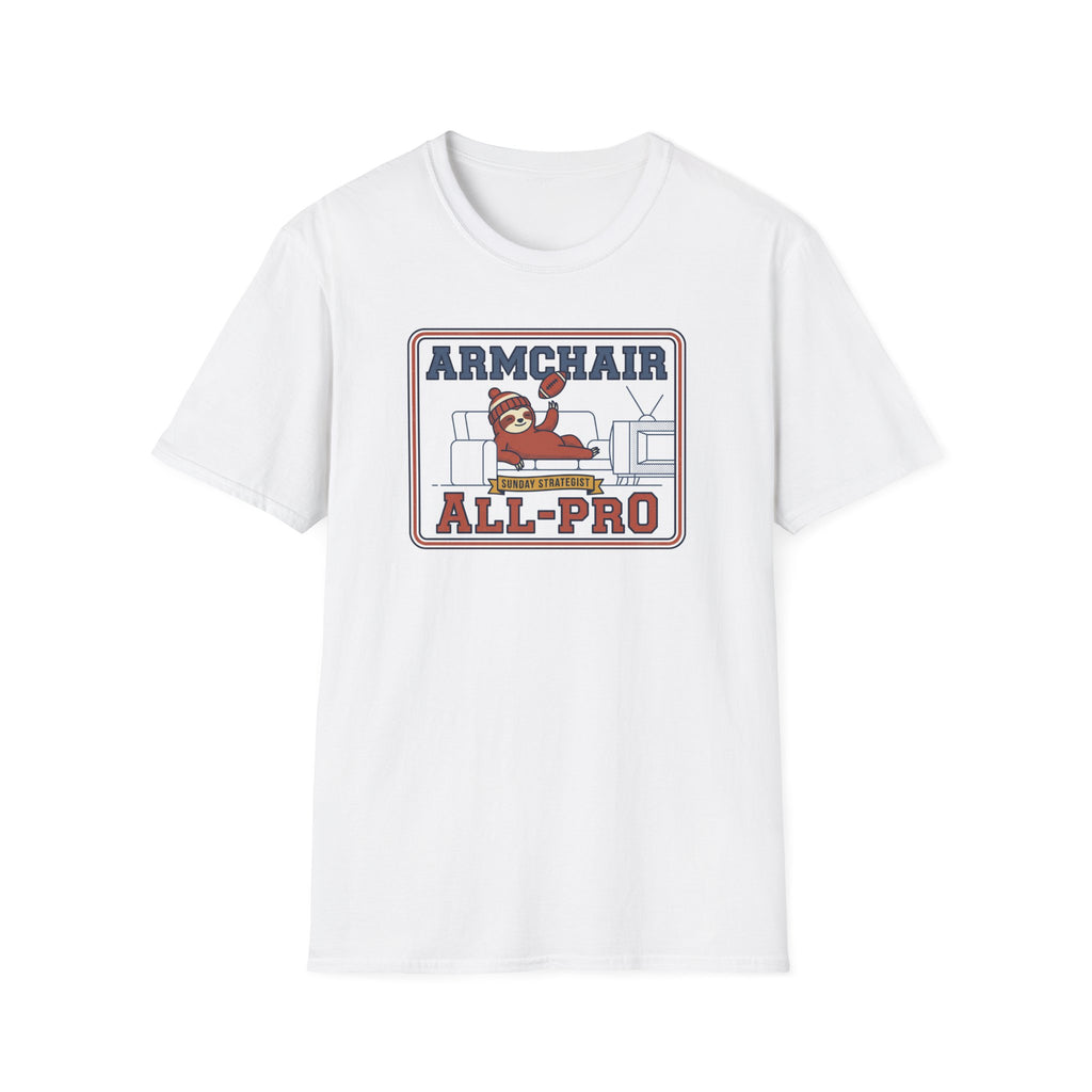 Funny Sloth Football T-Shirt | Lazy Game Day Couch Fan Tee