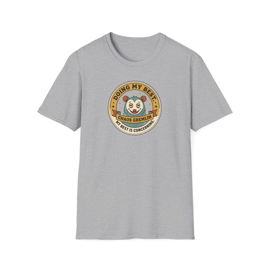 Funny Chaos Gremlin T-Shirt | Doing My Best Cute Panda Graphic Tee | Sarcastic Humor Shirt Gift