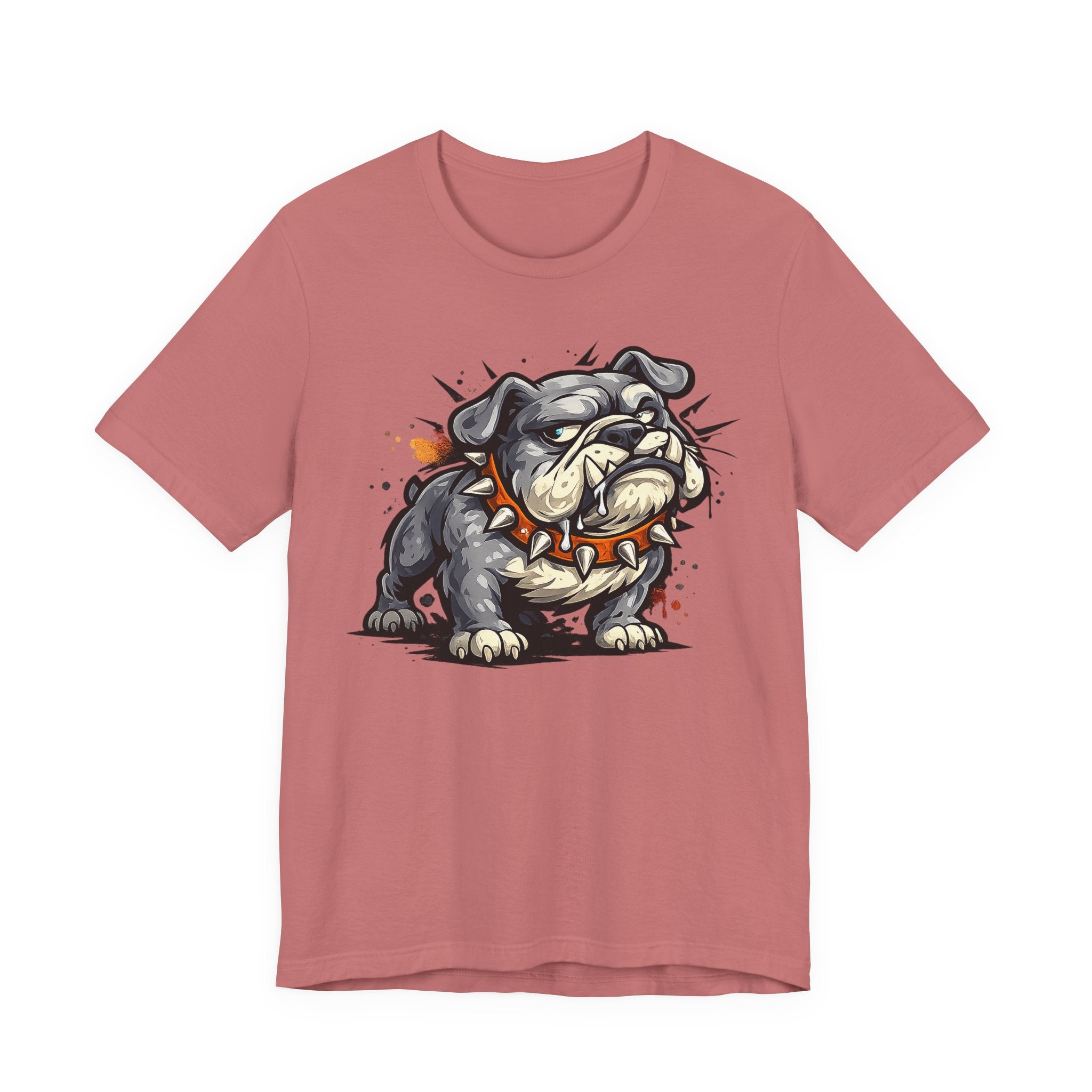 Bulldog Illustration Tee | Tough Cartoon Bulldog Graphic T-Shirt, Fierce Dog Art Unisex Gift