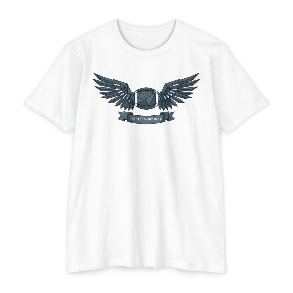 Custom Camera T-Shirt Personalized Winged Camera Emblem Tee Add Your Name or Motto Photographer Gift