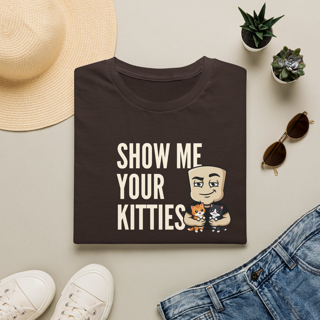 Show Me Your Kitties T-Shirt | Funny Cat Tee | Cute Kitten Lover Novelty Humor Gift