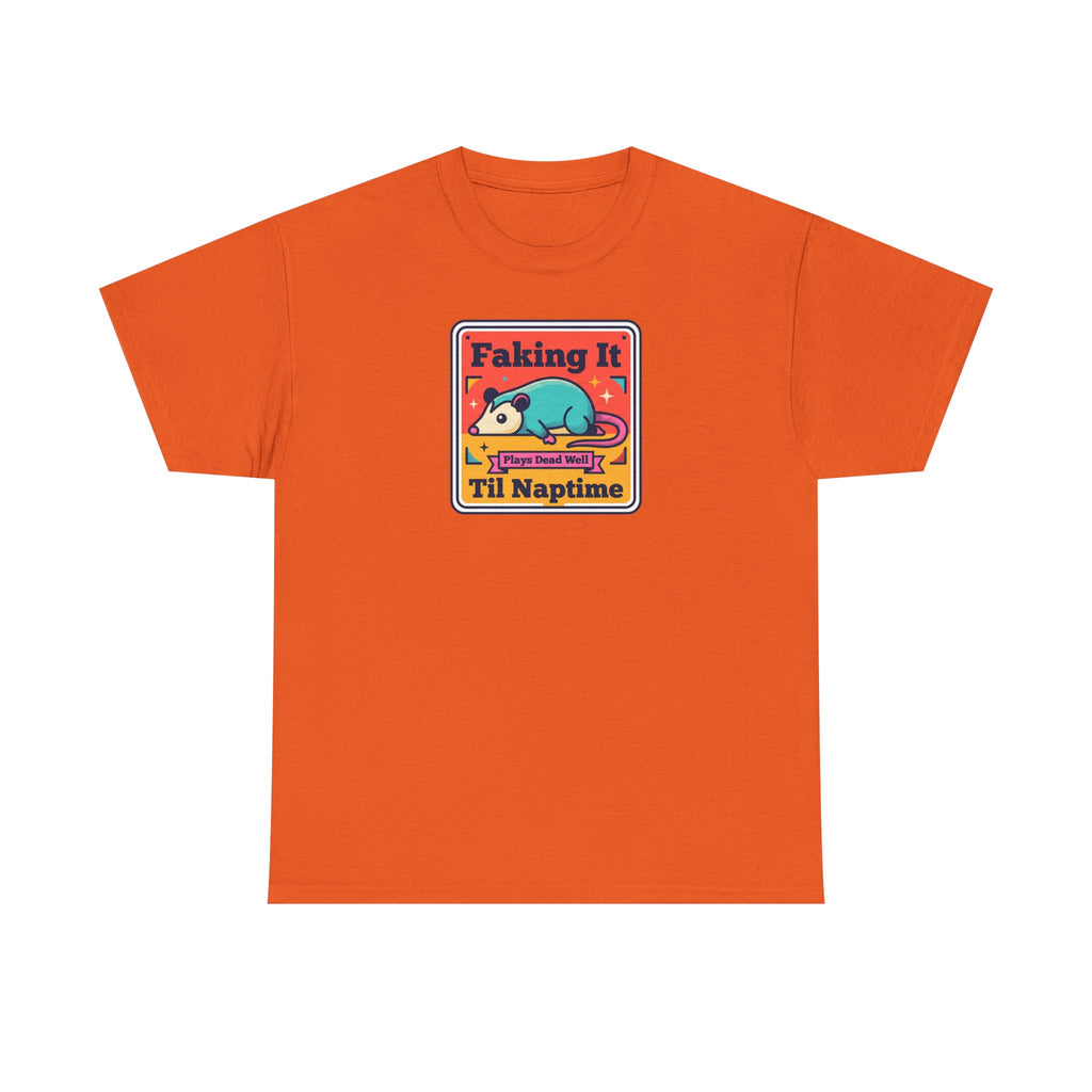 Faking It Til Naptime T-Shirt | Funny Sleeping Panda Tee | Cute Retro Humor Gift for Tired People