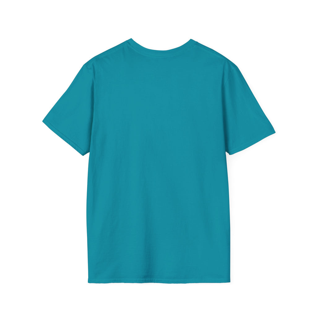 Liberty Statue graphic T-shirt in Tropical Blue, plain front view