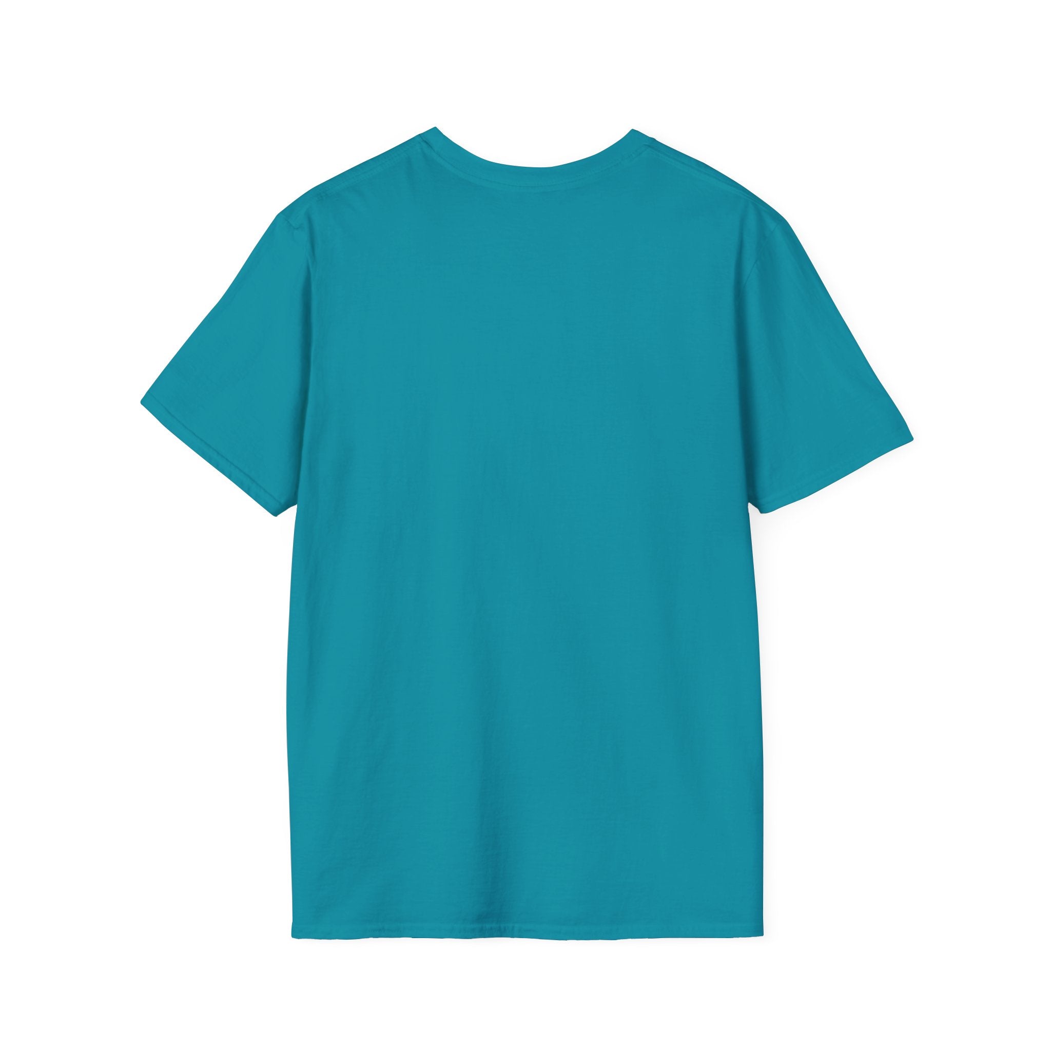 Liberty Statue graphic T-shirt in Tropical Blue, plain front view