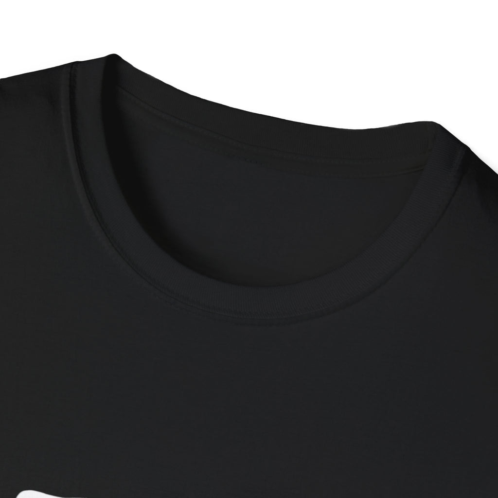 Black North Carolina T-shirt close-up of crew neckline ribbed collar