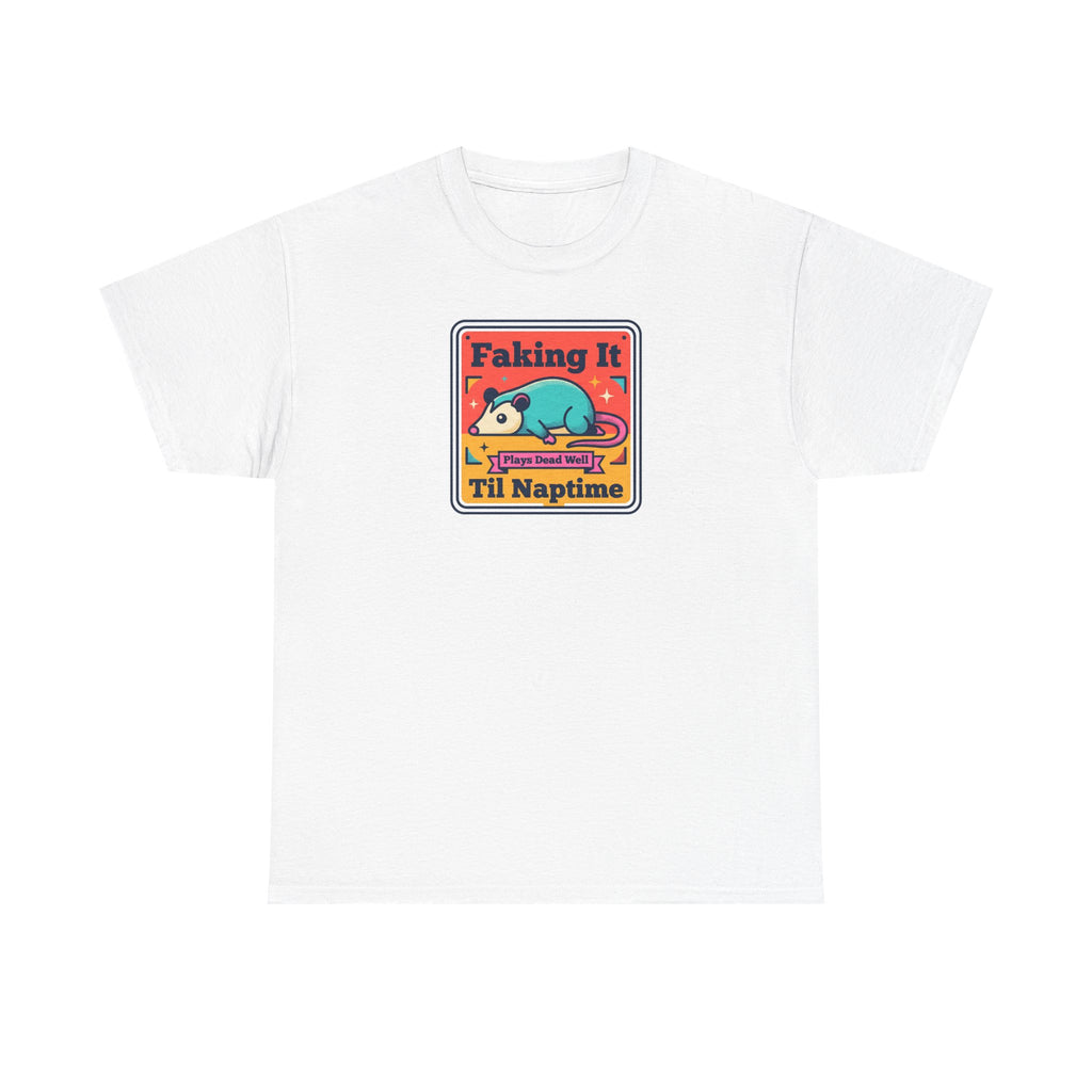 Faking It Til Naptime T-Shirt | Funny Sleeping Panda Tee | Cute Retro Humor Gift for Tired People