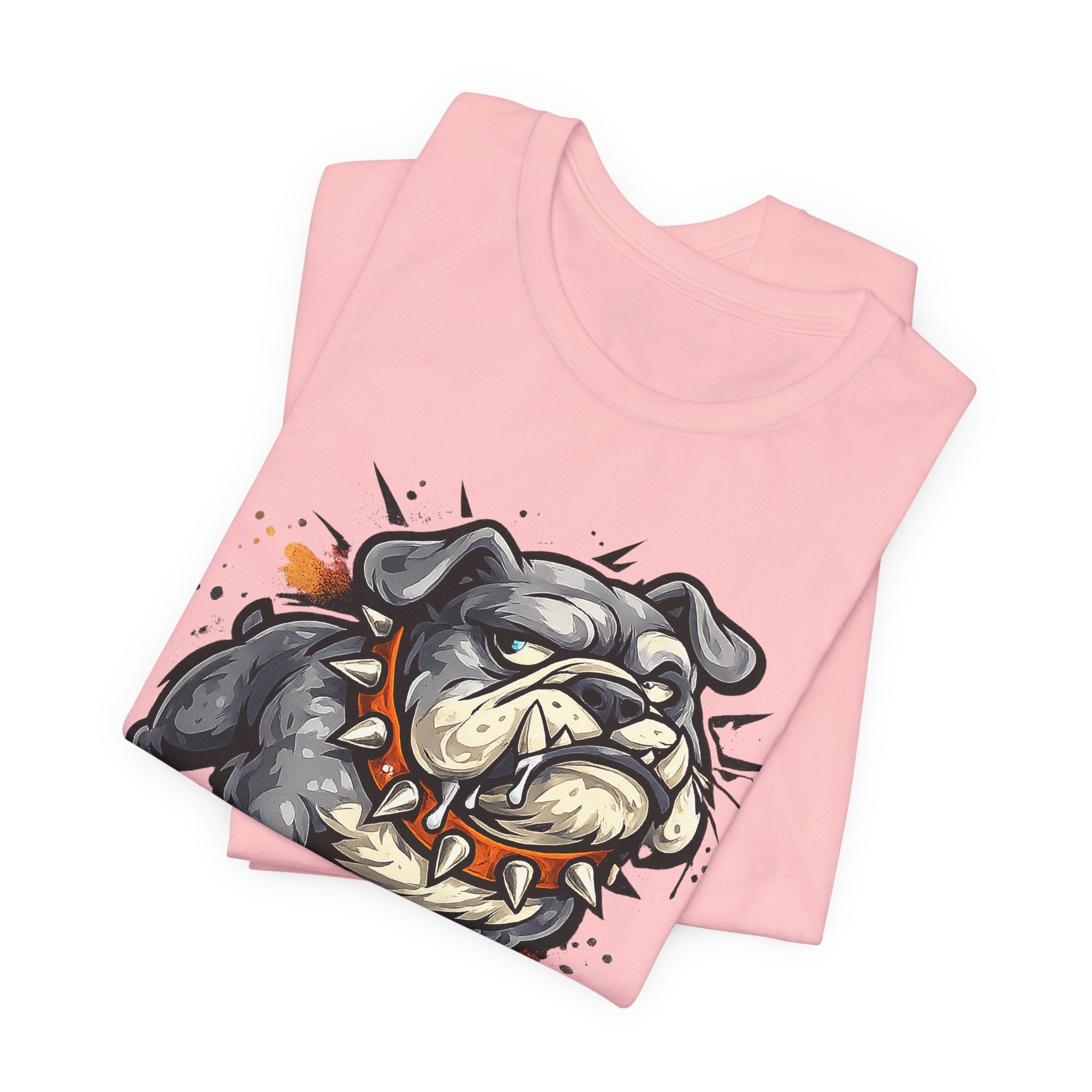 Bulldog Illustration Tee | Tough Cartoon Bulldog Graphic T-Shirt, Fierce Dog Art Unisex Gift