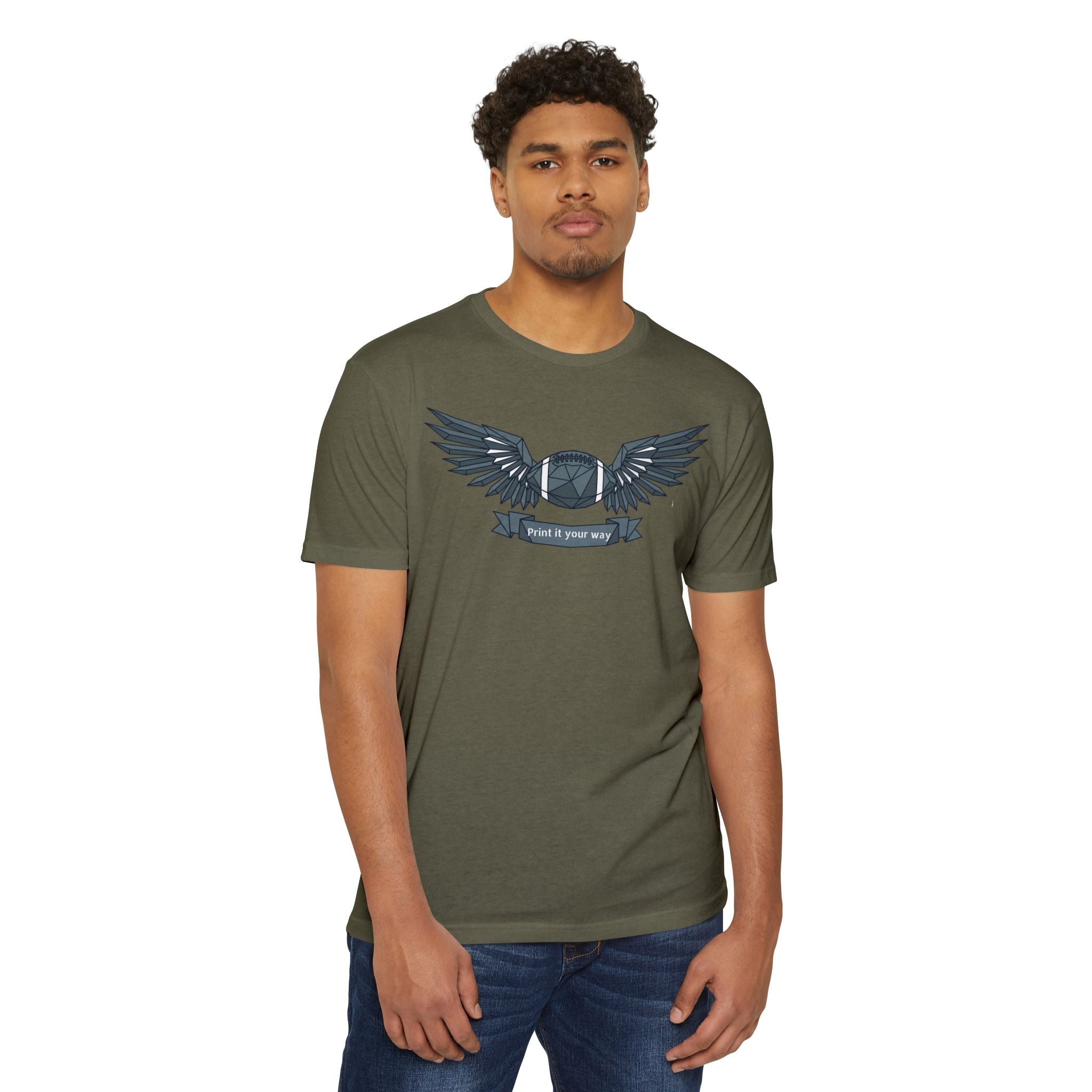 Custom Camera T-Shirt Personalized Winged Camera Emblem Tee Add Your Name or Motto Photographer Gift
