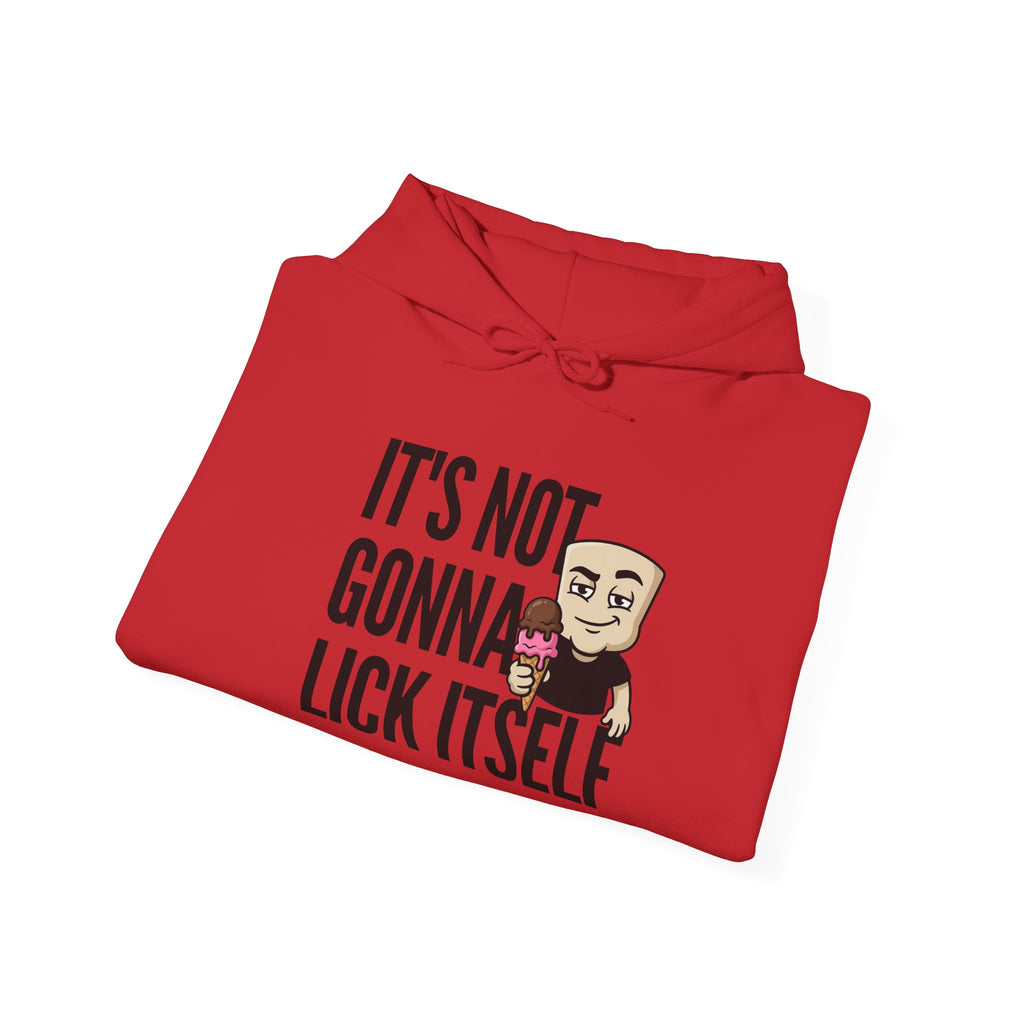 It's Not Gonna Lick Itself Hoodie | Funny Ice Cream Adult Humor Naughty Graphic Sweatshirt Gift