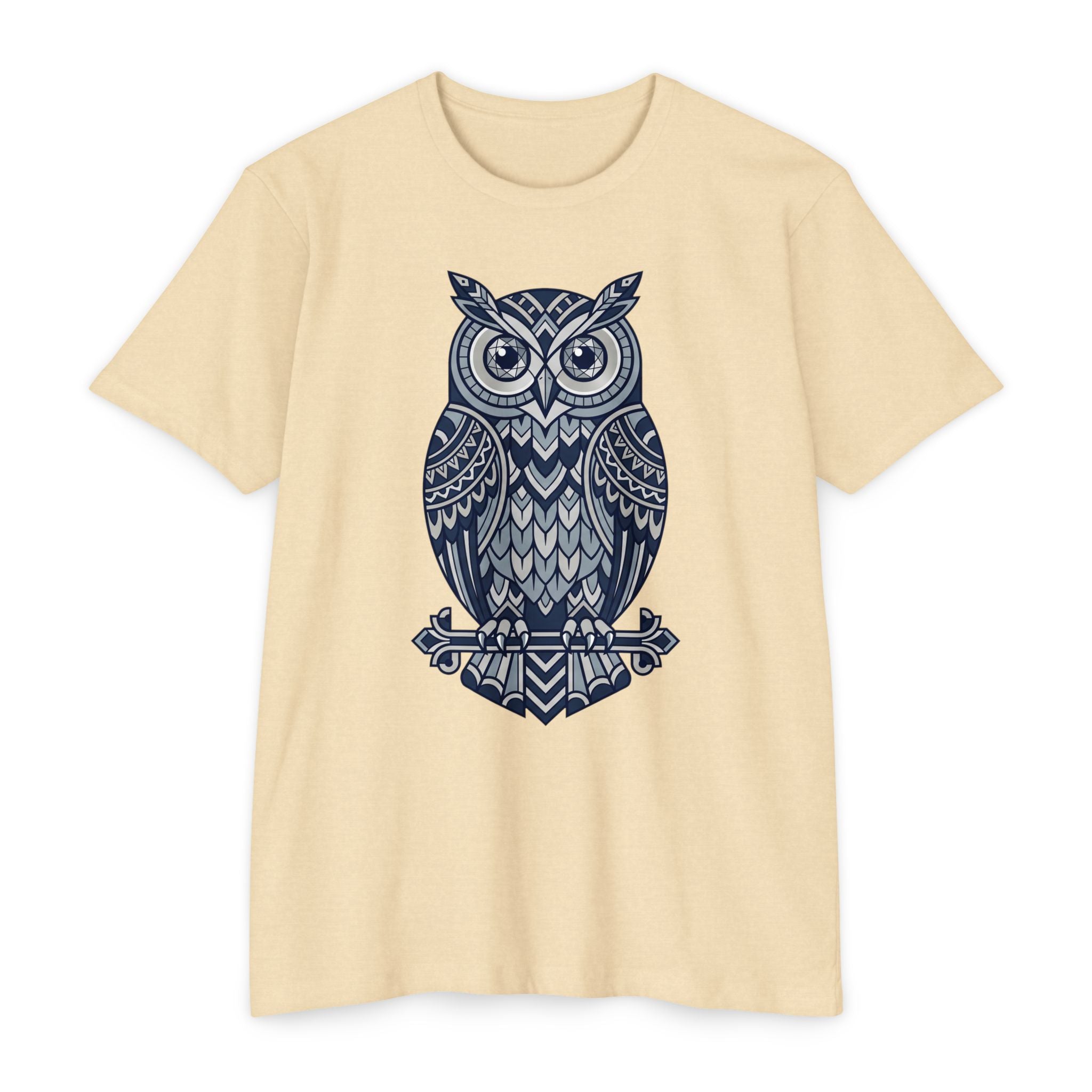 Owl T-Shirt Tribal Boho Woodland Illustration Graphic Tee Owl Lover Gift Nature Art Unisex