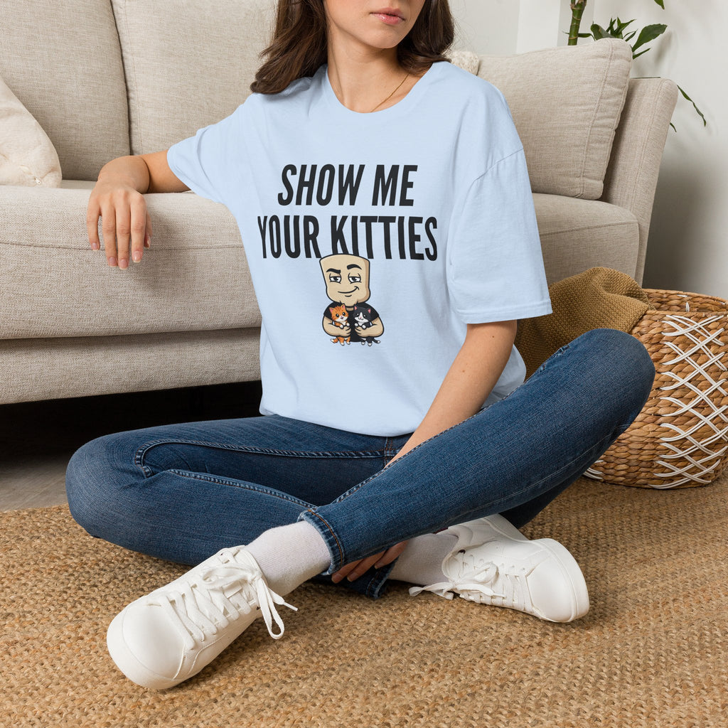 Show Me Your Kitties T-Shirt | Funny Cat Lover Tee | Cat Mom Cat Dad Humor Gift