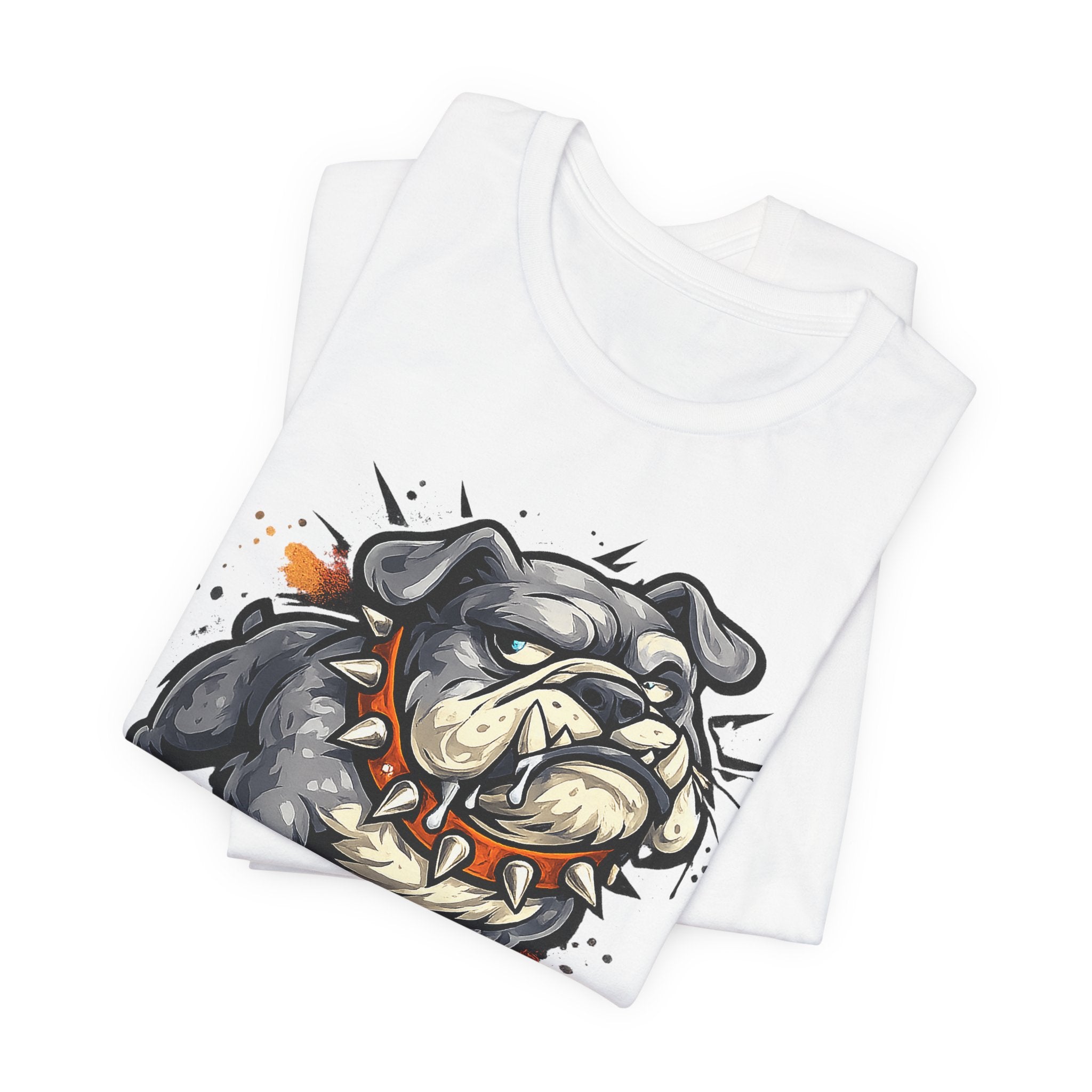 Bulldog Illustration Tee | Tough Cartoon Bulldog Graphic T-Shirt, Fierce Dog Art Unisex Gift
