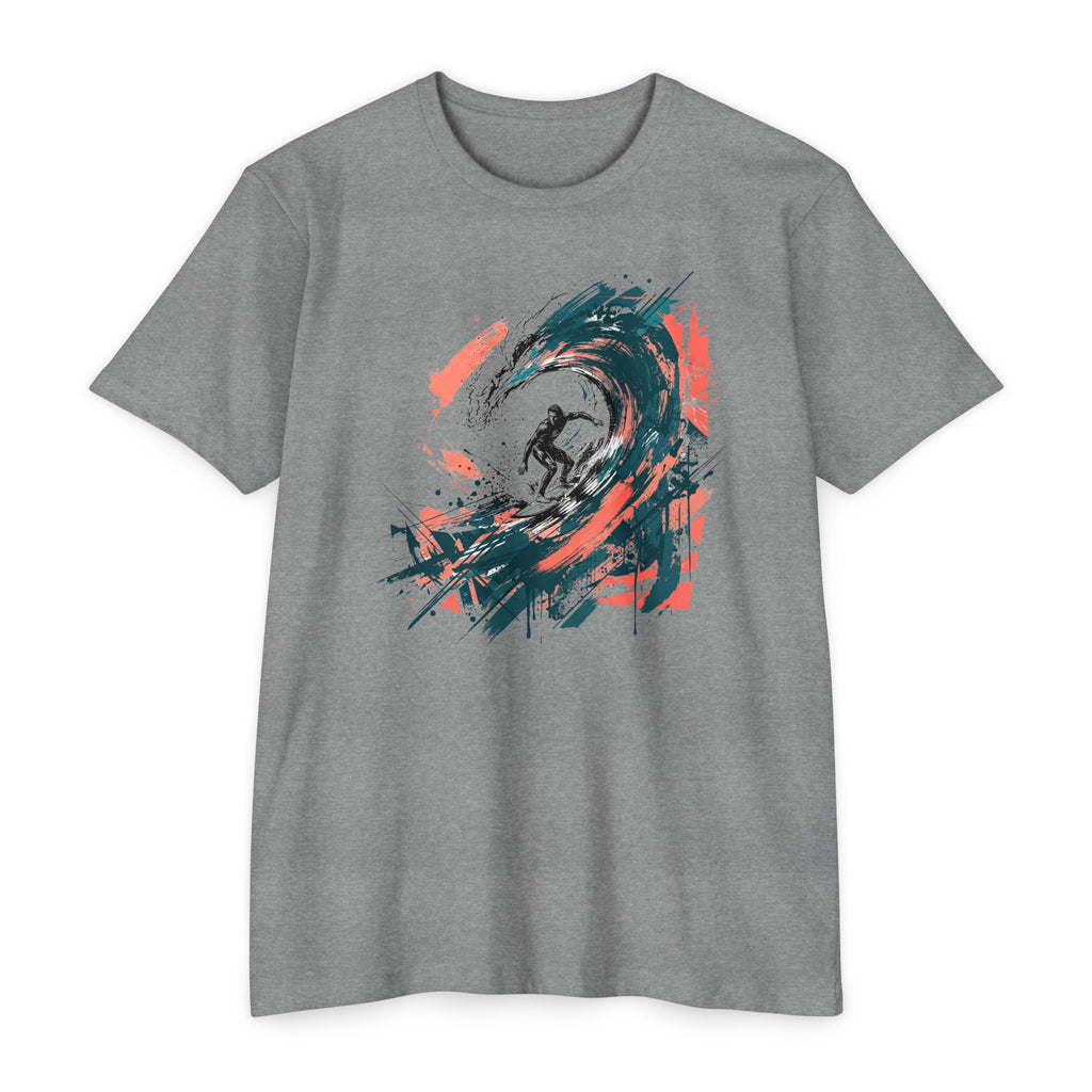 Surfer T-Shirt Wave Paintbrush Art Abstract Ocean Surf Graphic Tee Surfer Gift Beach Lover Unisex