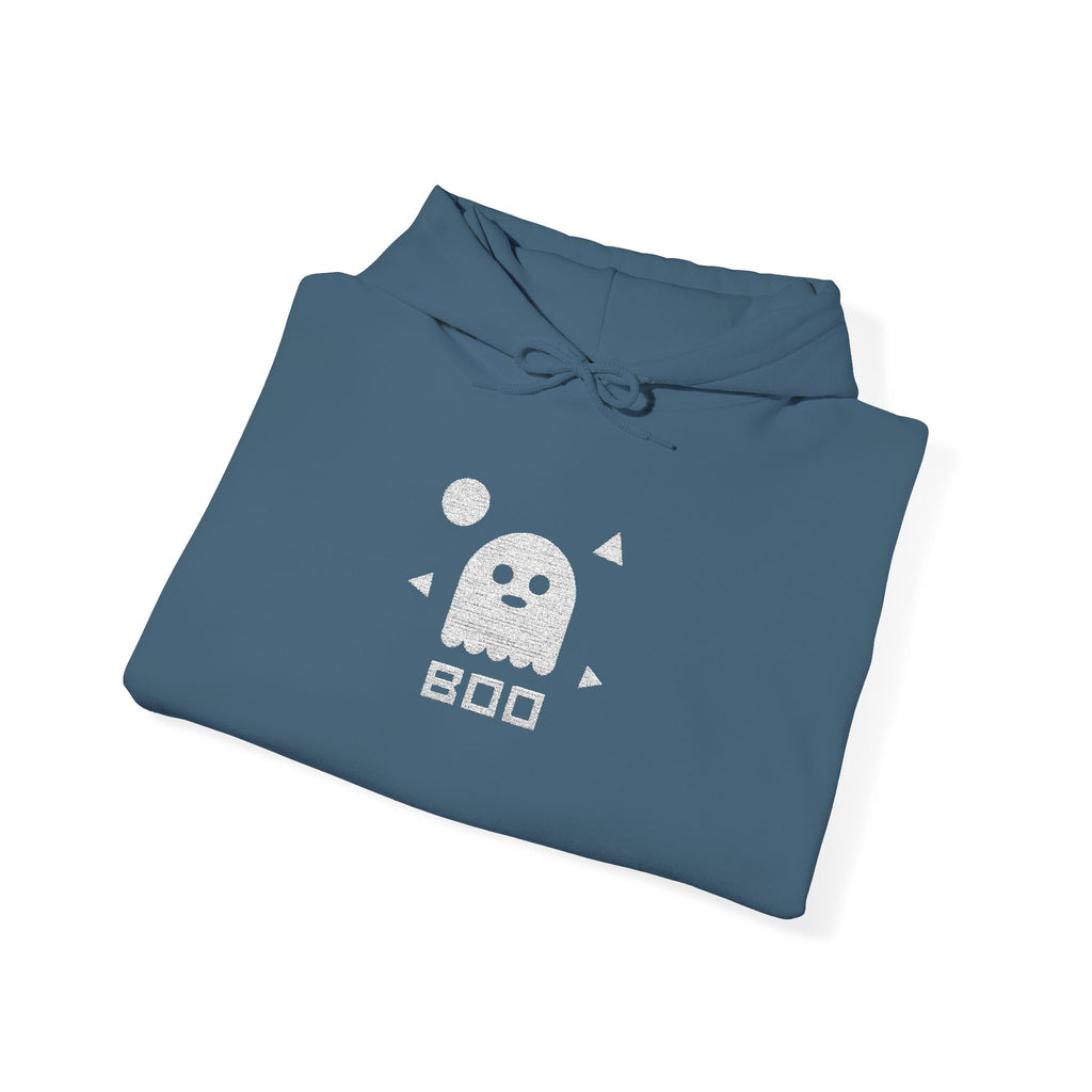 Pixel Ghost Hoodie | Cute Retro 8-Bit Boo Ghost Sweatshirt, Unisex Gamer Halloween Gift Pullover
