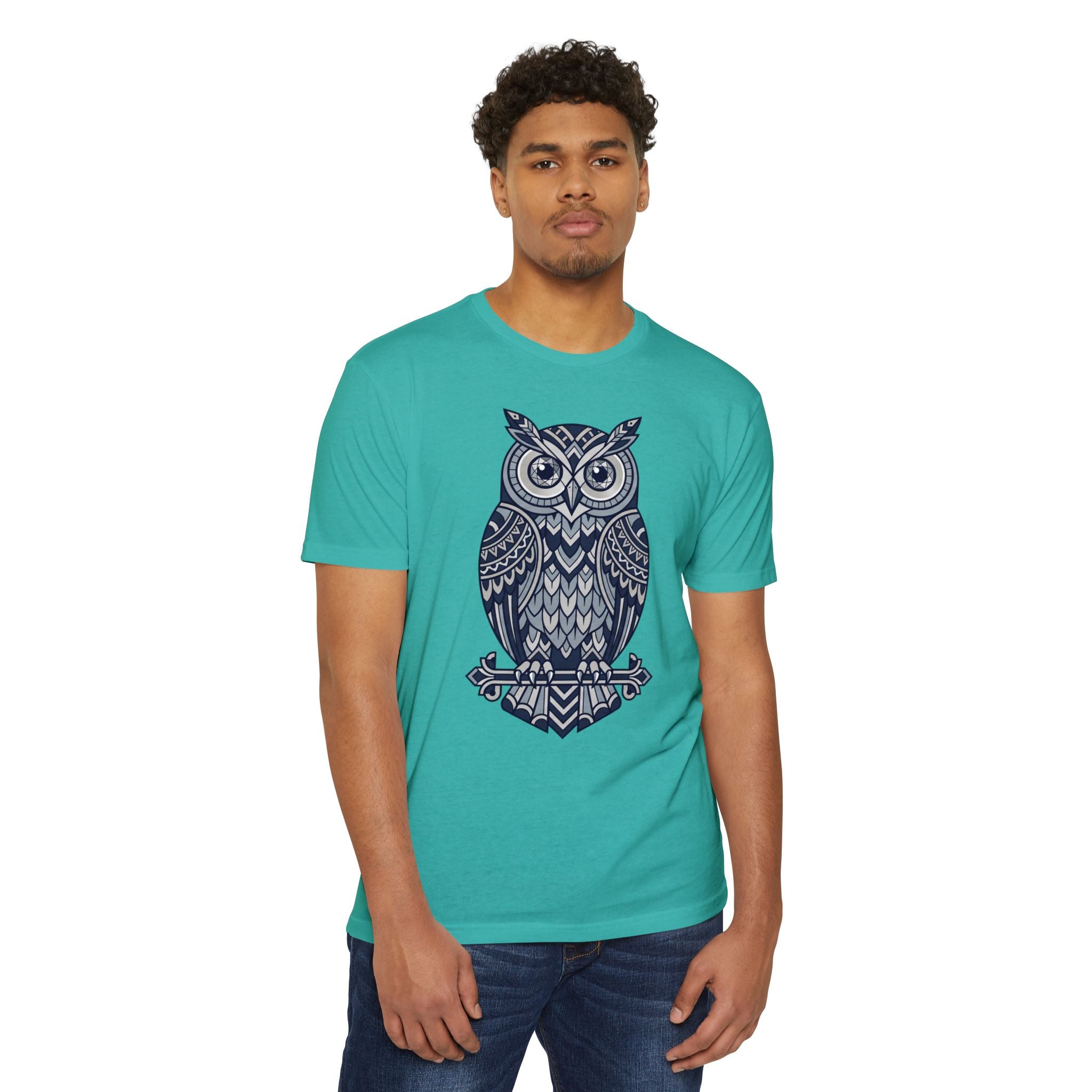 Owl T-Shirt Tribal Boho Woodland Illustration Graphic Tee Owl Lover Gift Nature Art Unisex