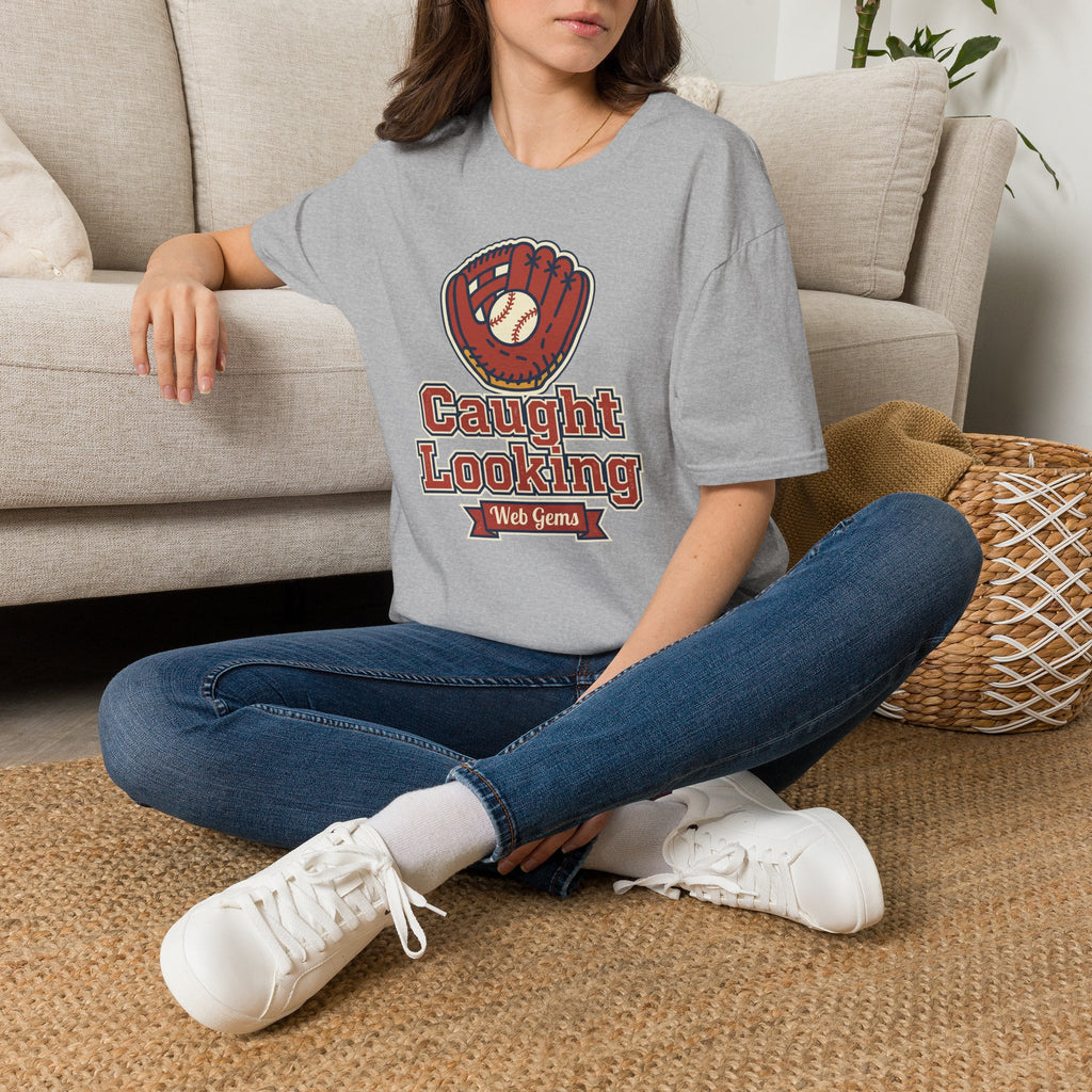 Baseball T-Shirt | Vintage Caught Looking Glove Graphic Tee