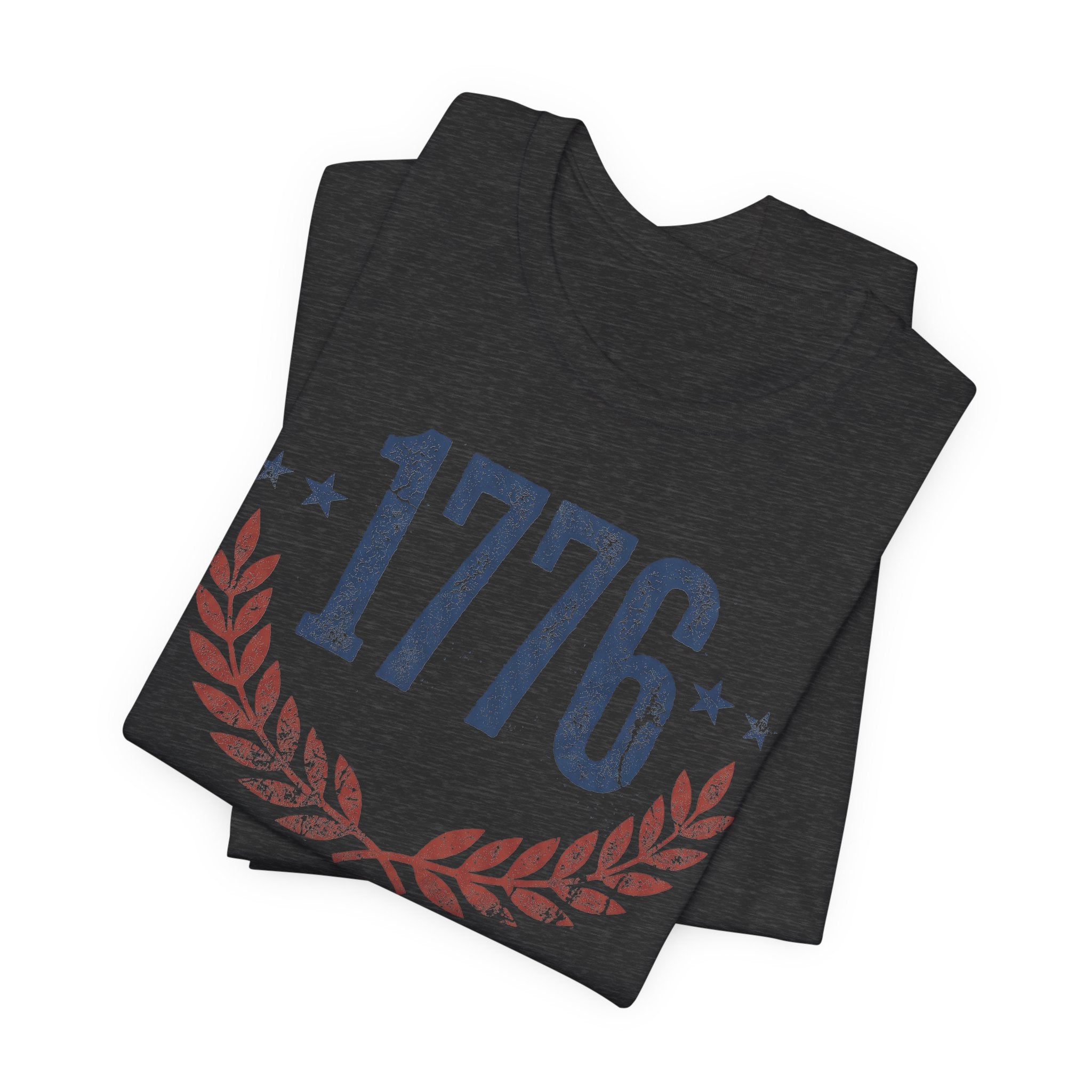 1776 Laurel Wreath T-Shirt | Patriotic American Revolution History Independence Day Graphic Tee