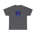 Permanently Unimpressed Badge Tee | Retro Neon Robot Design